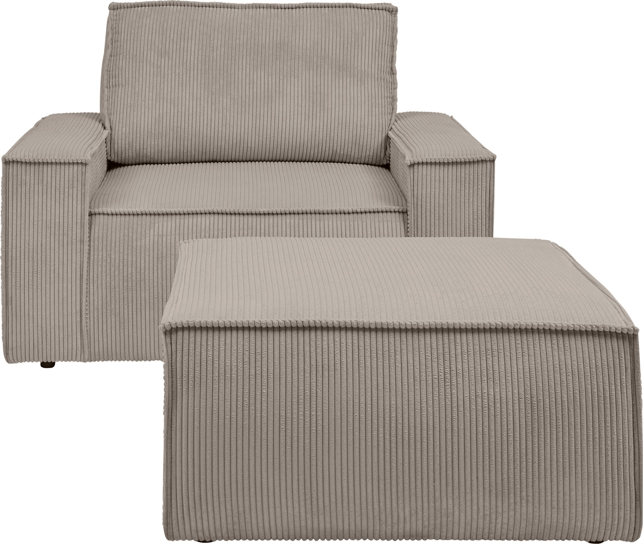 Home affaire Sessel »SHERWOOD« Loveseat und Hocker im Set, passend zur Pols günstig online kaufen