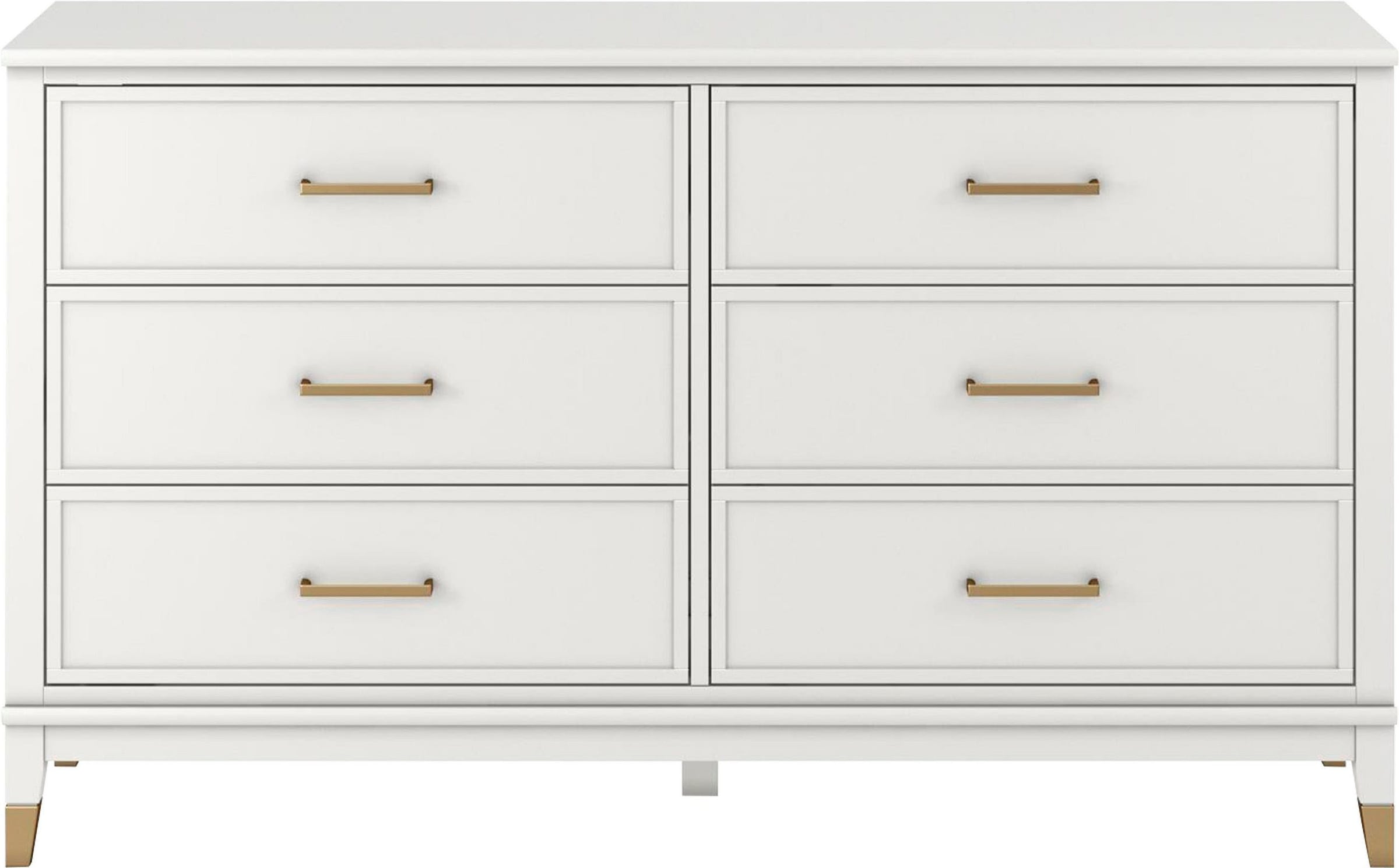 CosmoLiving by Cosmopolitan Kommode »Westerleigh« mit 6 Schubladen, MDF, Beine aus Massivholz, Höhe 85 cm, Breite 145 cm