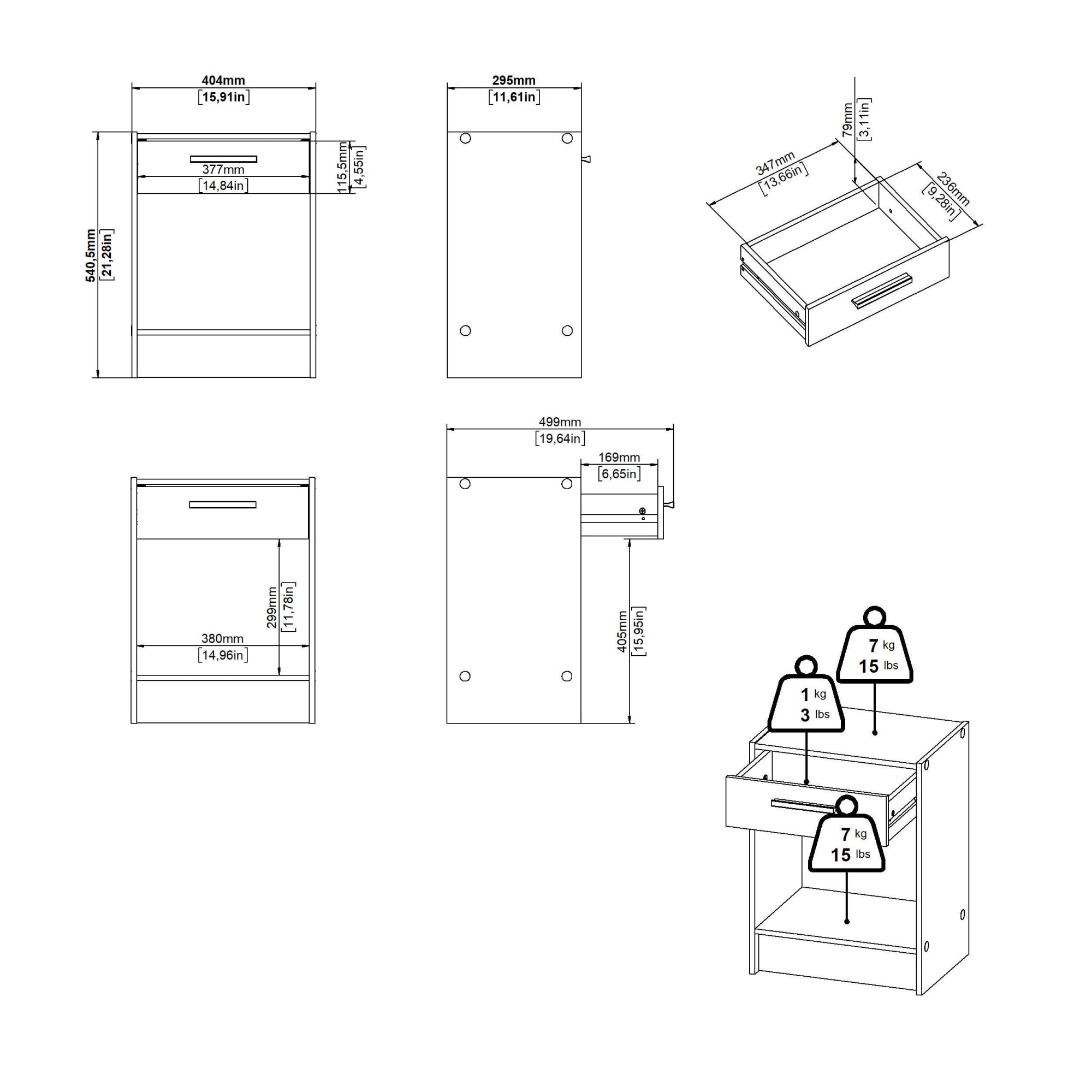 INOSIGN Schlafzimmer-Set »Escape für Schlafzimmer, Jugendzimmer«, (Set, 3 tlg.), bestehend aus Kleiderschrank, Kommode, Nachttisch