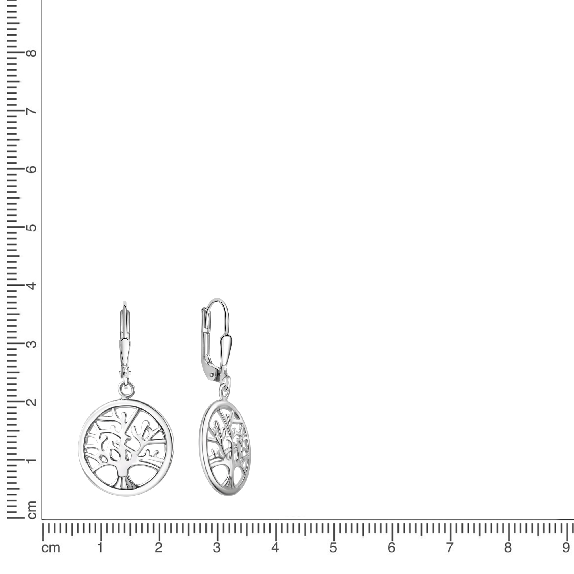 Vivance Paar Ohrhänger »925/- Sterling Silber rhodiniert Lebensbaum«