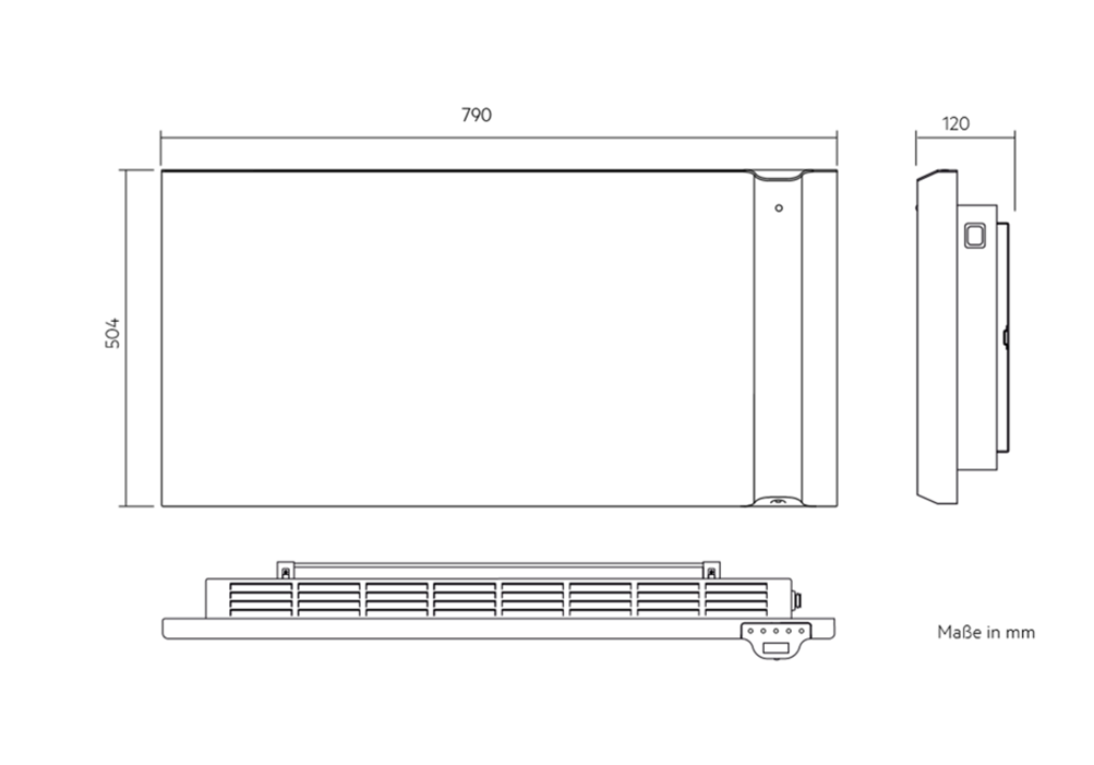 AEG Haustechnik Konvektor »»DKE 100«, Duo Wandkonvektor, Elektroheizung energiesparend, 1000 W«, für ca. 12 m², LCD-Display, Wochenzeitschaltuhr