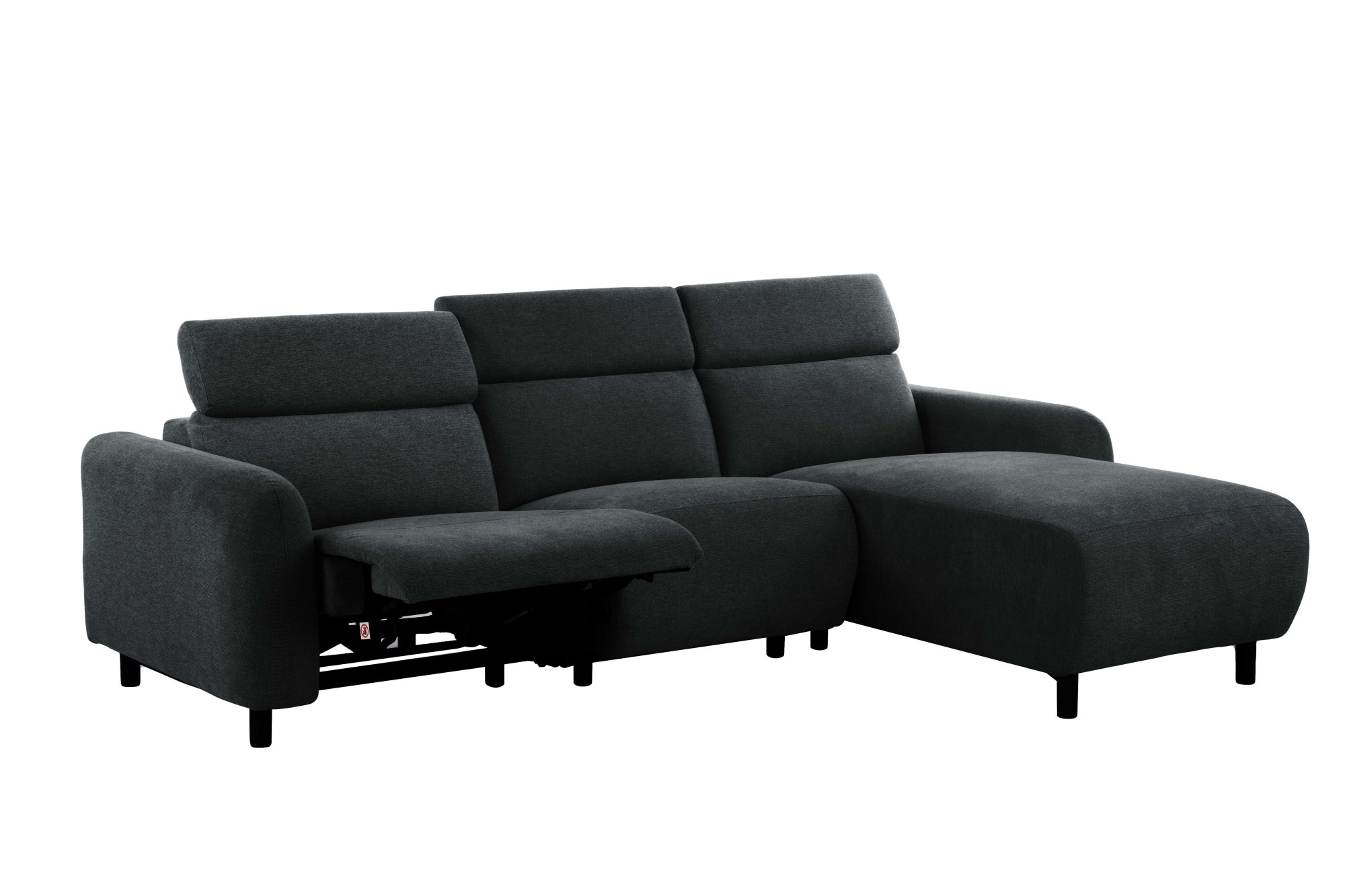 Home affaire Ecksofa »SKAANE Struktur, L-Form, 274 cm, manuelle u. elektrische Funktion,«, 274 cm, mit Kopfteilverstellung und man. oder elektr. Relaxfunktion