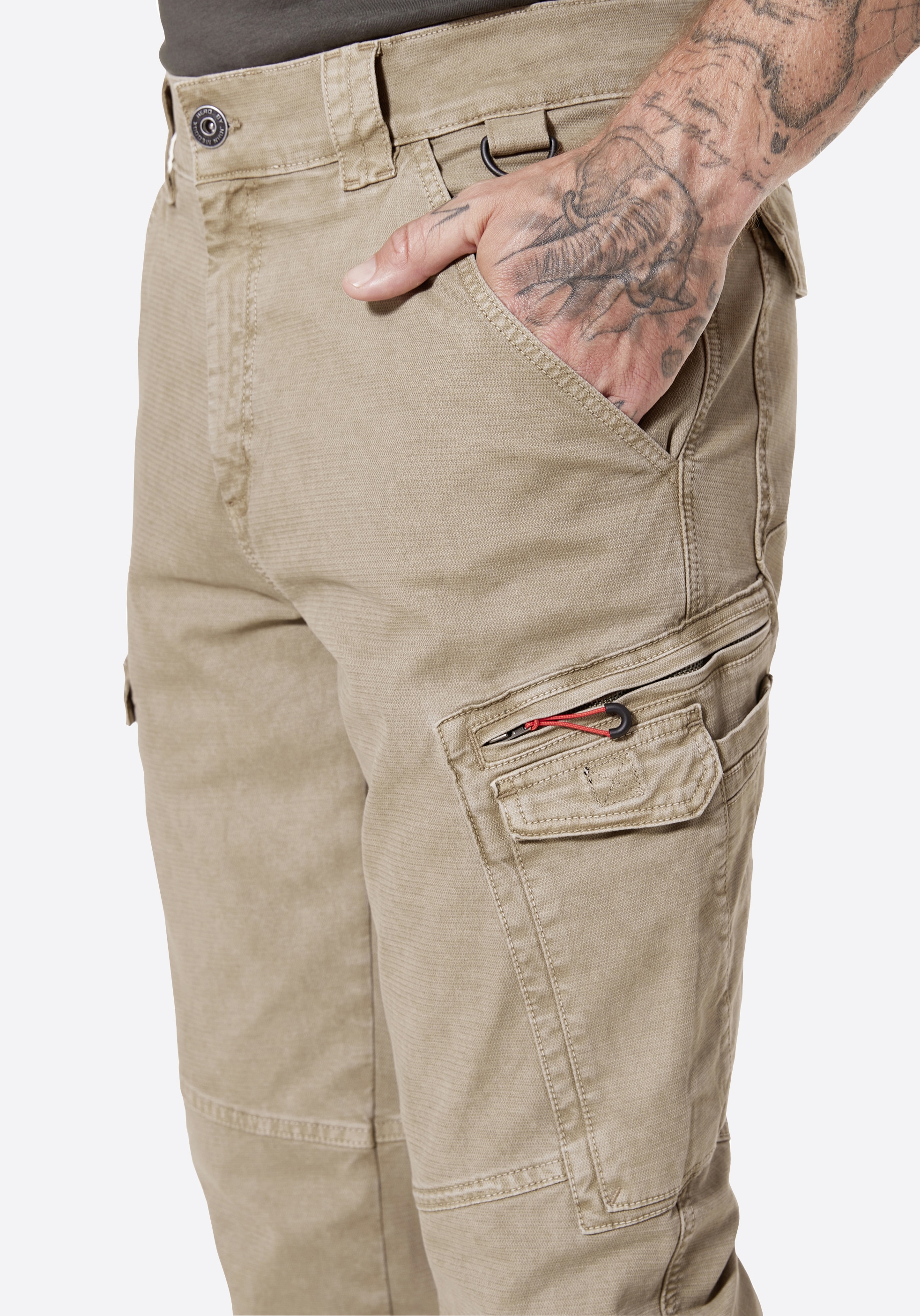 HERO by John Medoox Workerjeans »CALGARY Denim Workwear Arbeits-Cargojeans«, Arbeits-Cargojeans Denim / Jeansfür Herren