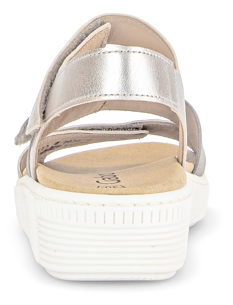 Gabor Keilsandalette  , Sommerschuh, Riemchensandale mit regulierbaren Klettriemchen