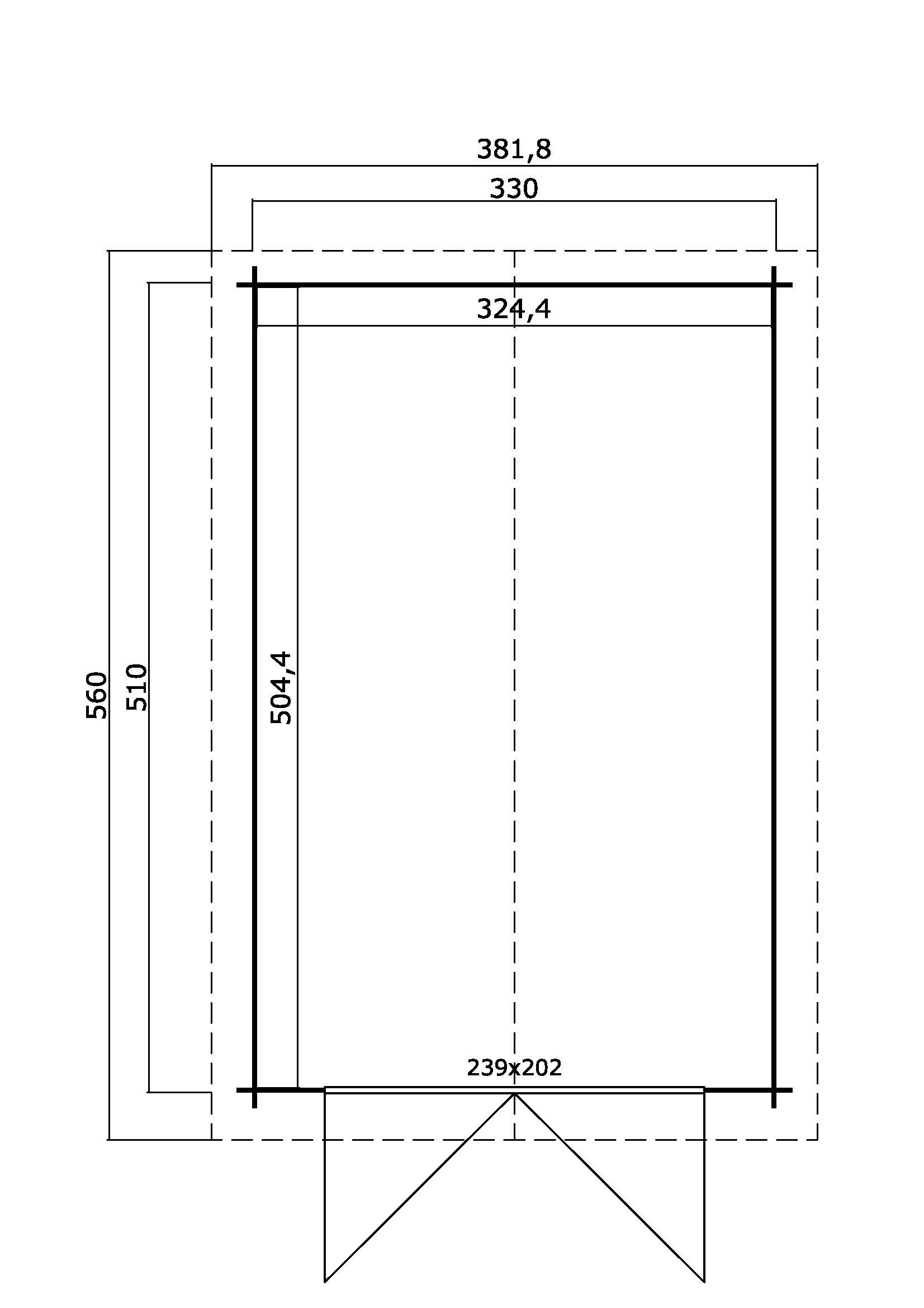 LASITA MAJA Garage »Mauritius«, BxT: 382x560 cm, 202 cm Einfahrthöhe