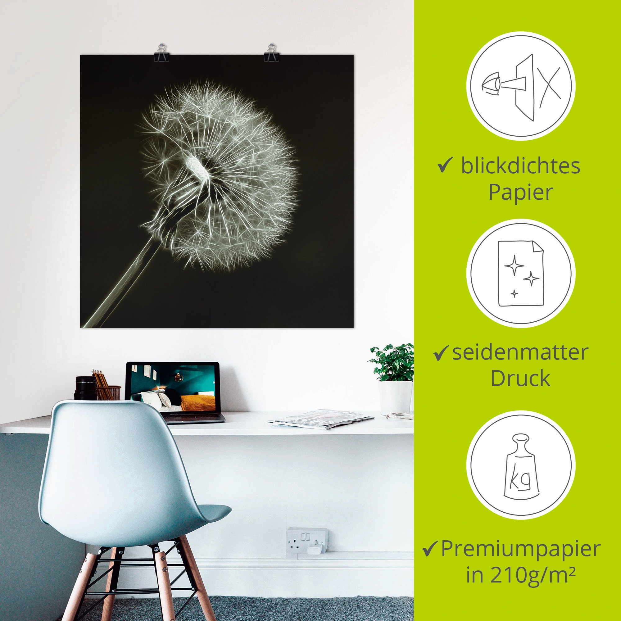 Artland Wandbild »Pusteblume«, Blumen, (1 St.), als Leinwandbild, Poster in verschied. Größen
