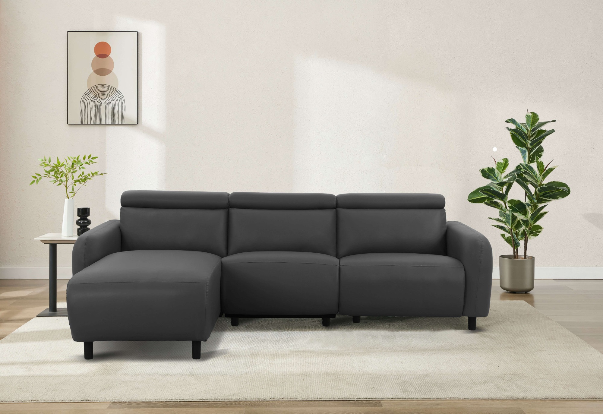 Home affaire Ecksofa »SKAANE Kunstleder, L-Form, 274 cm, manuelle u. elektr günstig online kaufen