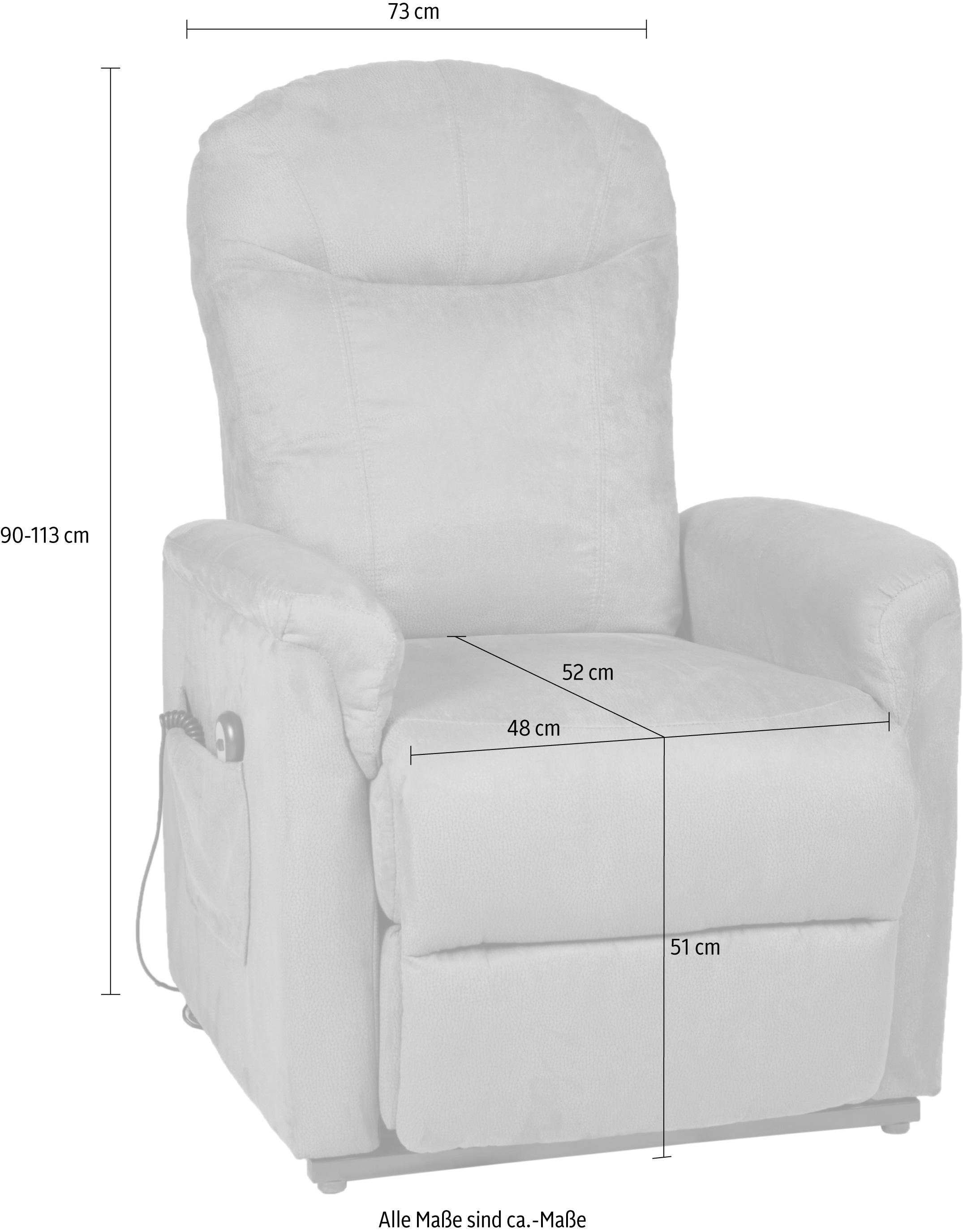 Duo Collection TV-Sessel »Pylos mit elektrischer Aufstehhilfe«, Relaxfunktion und Taschenfederkern mit Stahlwellenunterfederung