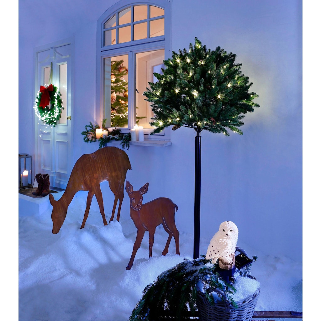 my home Weihnachtsfigur »Reh«, Gartenstecker im Rost-Look