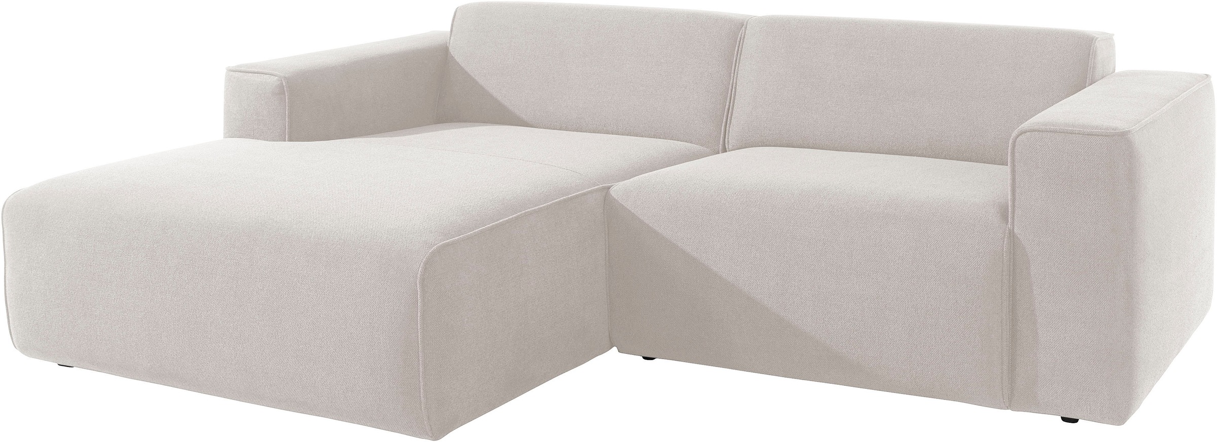 andas Ecksofa »Noord«, mit Kedernaht, Breite 234 cm, Cord, Struktur, Webstoff