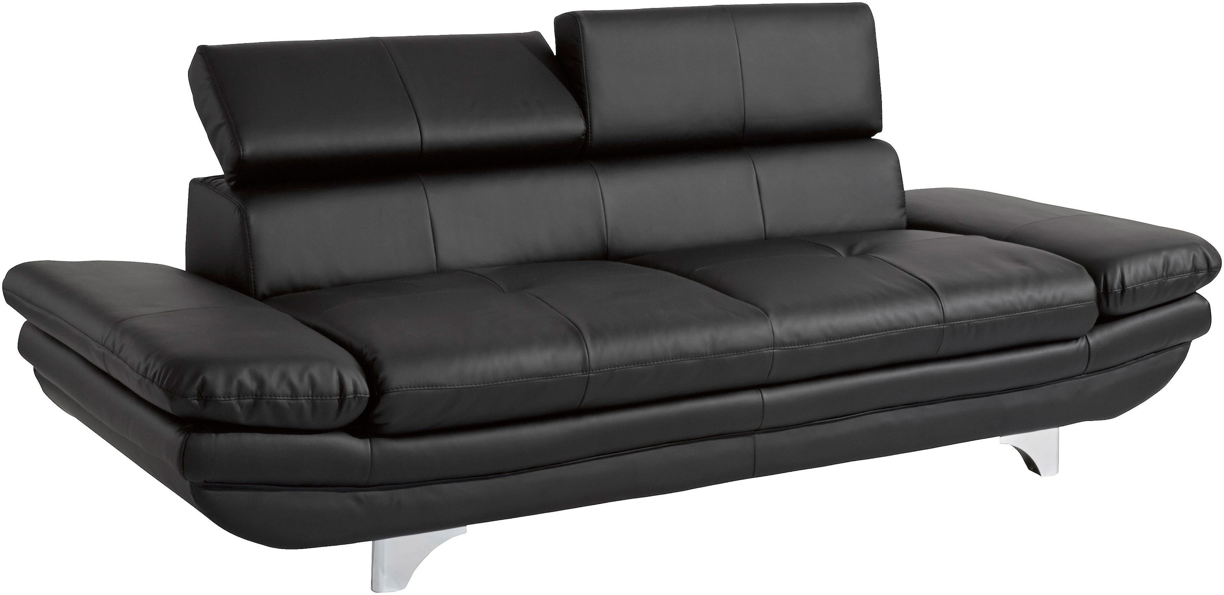 COTTA Polstergarnitur »Enterprise«, (Set), Set bestehend aus: 2-Sitzer mit Kopfteilverstellung & Hocker