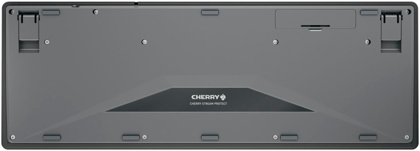 Cherry Wireless-Tastatur »Stream Protect Wireless«, (Multimedia-Tasten-Anpassbare Höhe-Antirutsch-Füße-Ziffernblock-Lautstärkeregler)