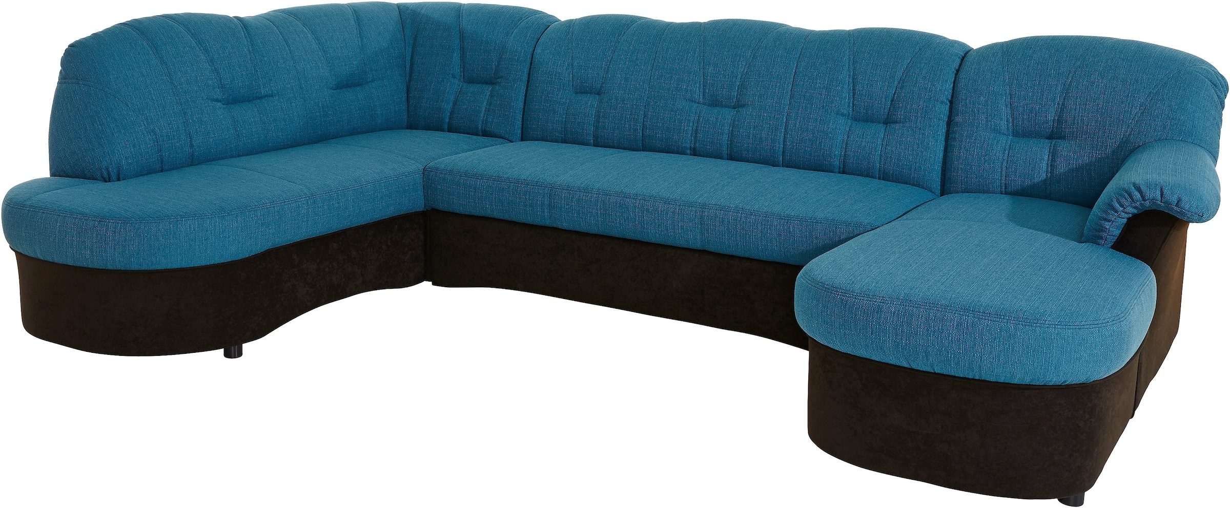 DOMO collection Wohnlandschaft »Flores auch in Leder-Bezug, B/T/H: 293/180/86 cm, U-Form«, (3 St.), wahlweise mit Bettfunktion, wahlweise mit Federkern