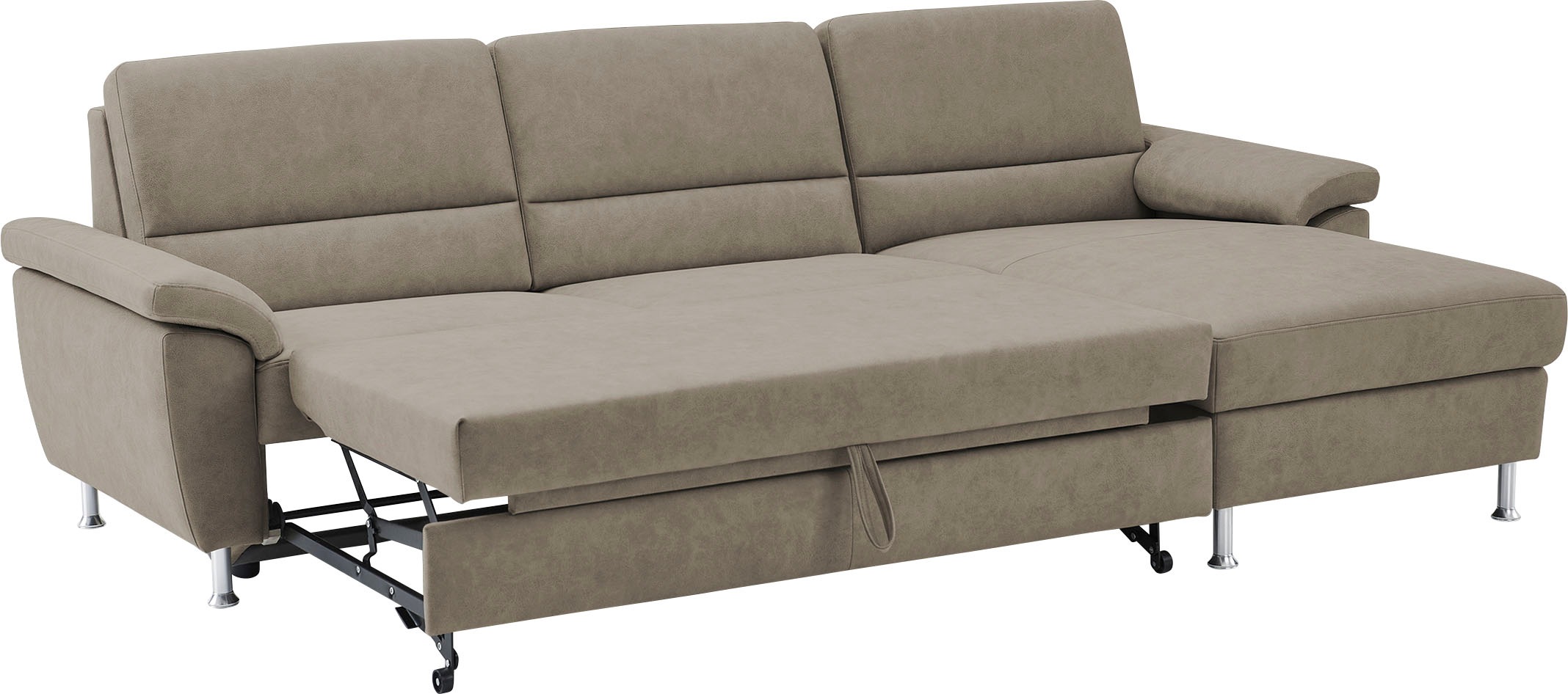 CALIZZA INTERIORS Ecksofa »Onyx L-Form«, Recamiere links oder rechts, wahlweise mit Bettfunktion, Breite 270 cm