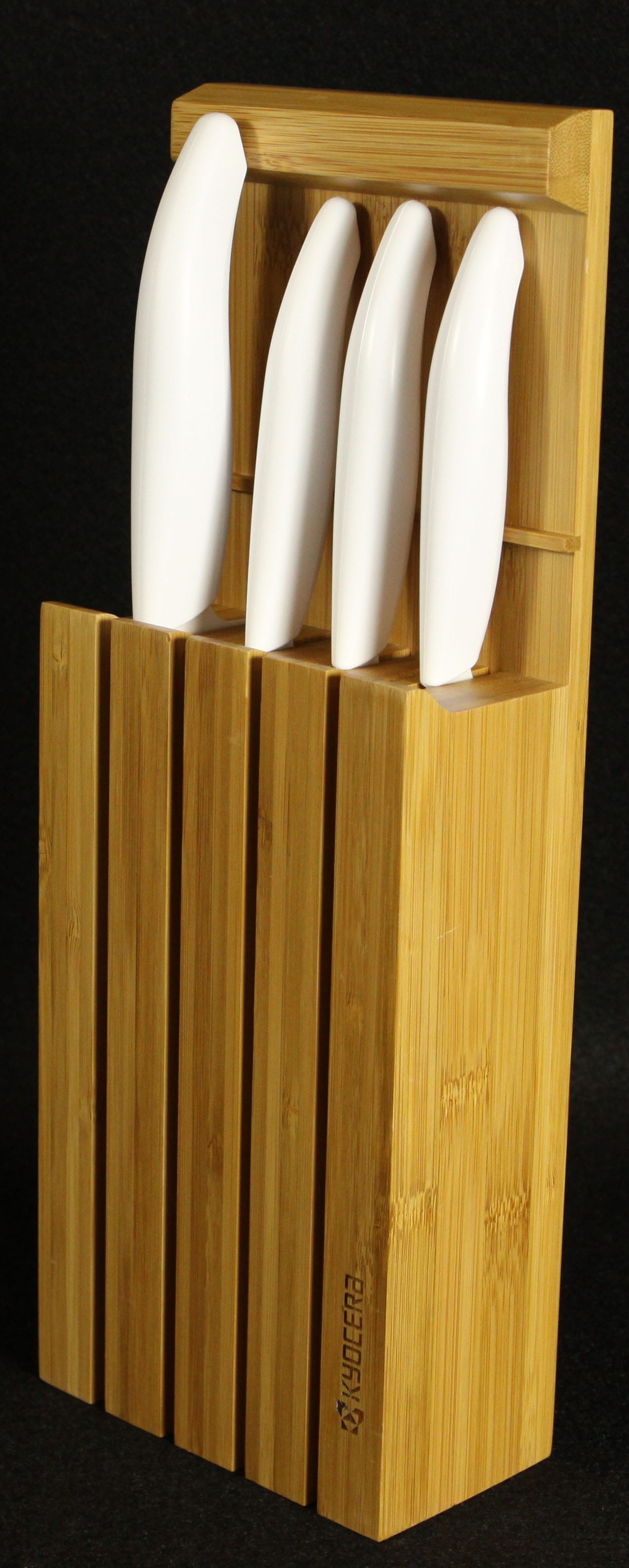 Messer, - 5 geegnet Messerblock zum Aufhängen Aufstellen bei Schublade, 3in1 KYOCERA 4 und online tlg., GEN für inklusive white«, »Bambus-Messerblock
