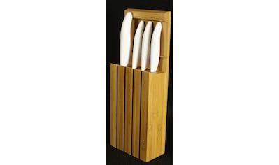 KYOCERA Messerblock »Bambus-Messerblock inklusive 4 Messer, GEN white«, 5 tlg., 3in1 -... kaufen