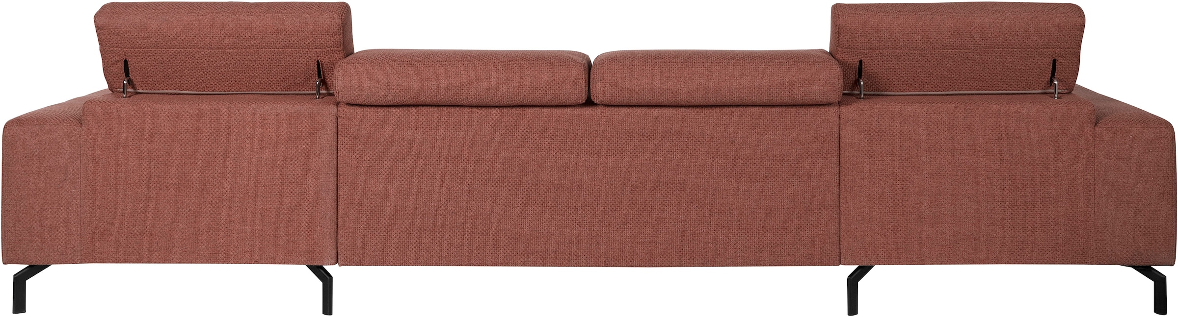 DOMO collection Wohnlandschaft »Cunelli tolle Sitznähte als Designelement, fester Sitzkomfort, U-Form«, wahlweise mit Kopfteilverstellung, bodenfrei