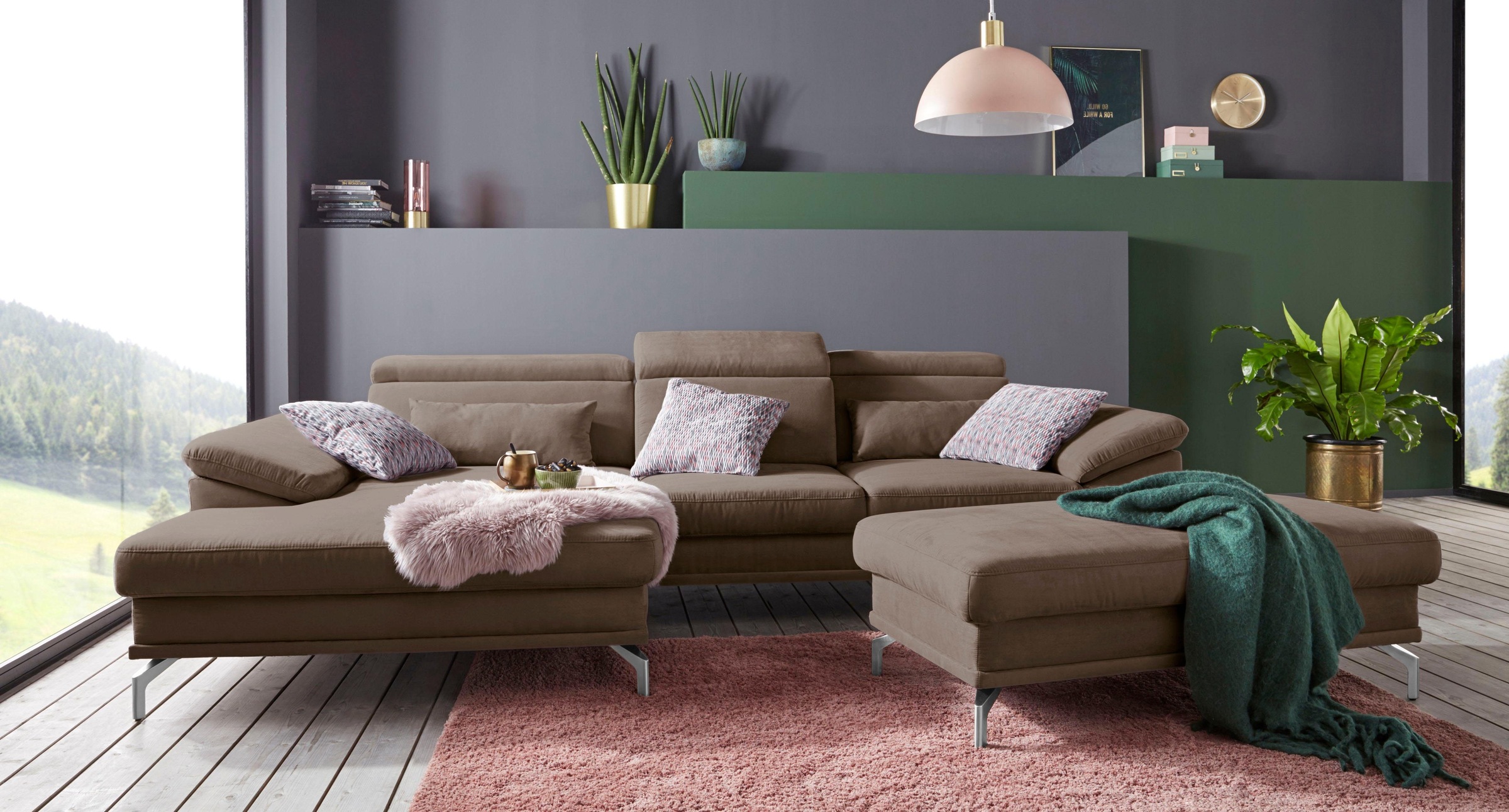sit&more Ecksofa »Scorpio L-Form«, inklusive Sitztiefenverstellung, wahlweise mit Kopfverstellung