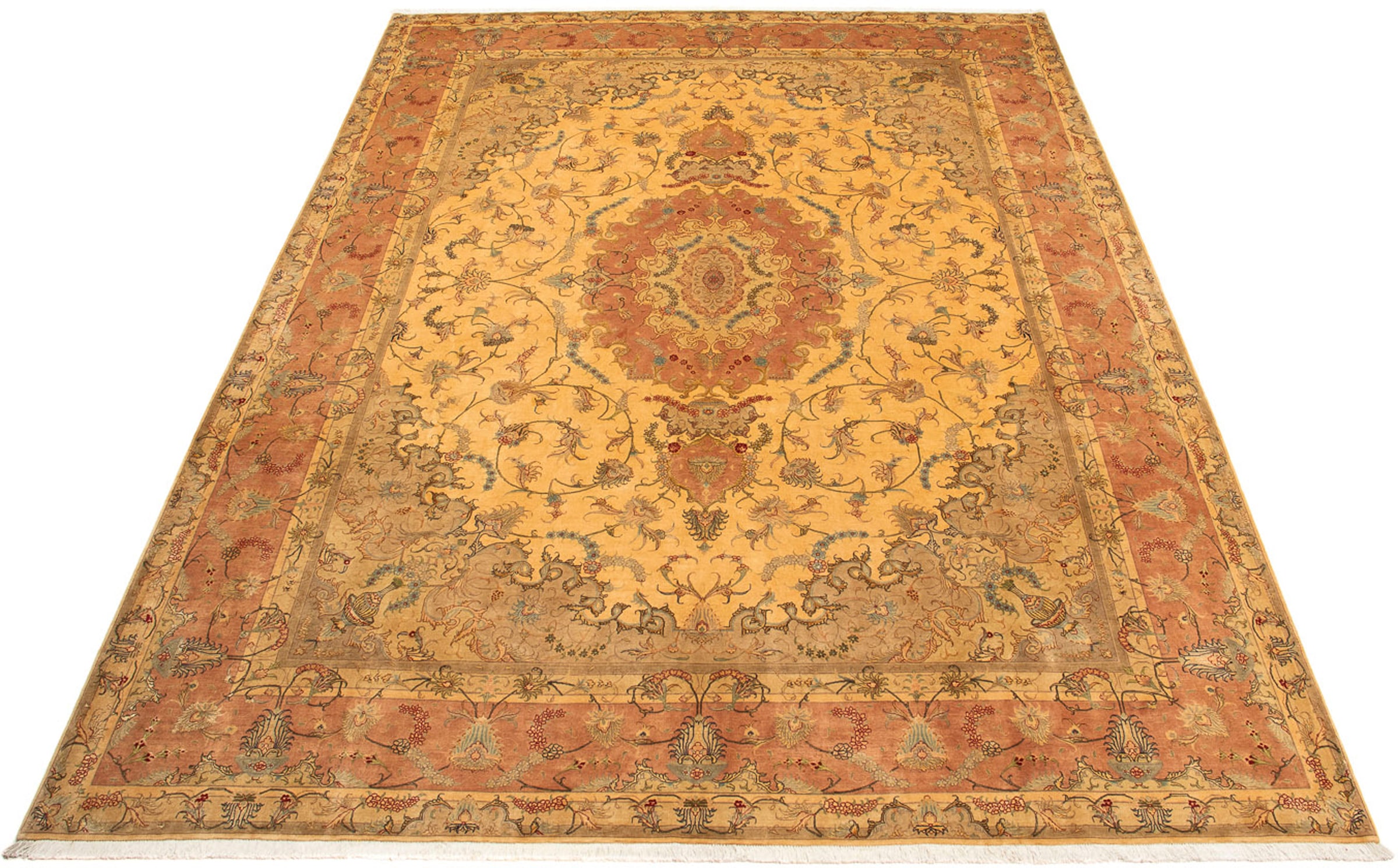 morgenland Orientteppich »Perser - Täbriz - Royal - 398 x 306 cm - gold«, r günstig online kaufen