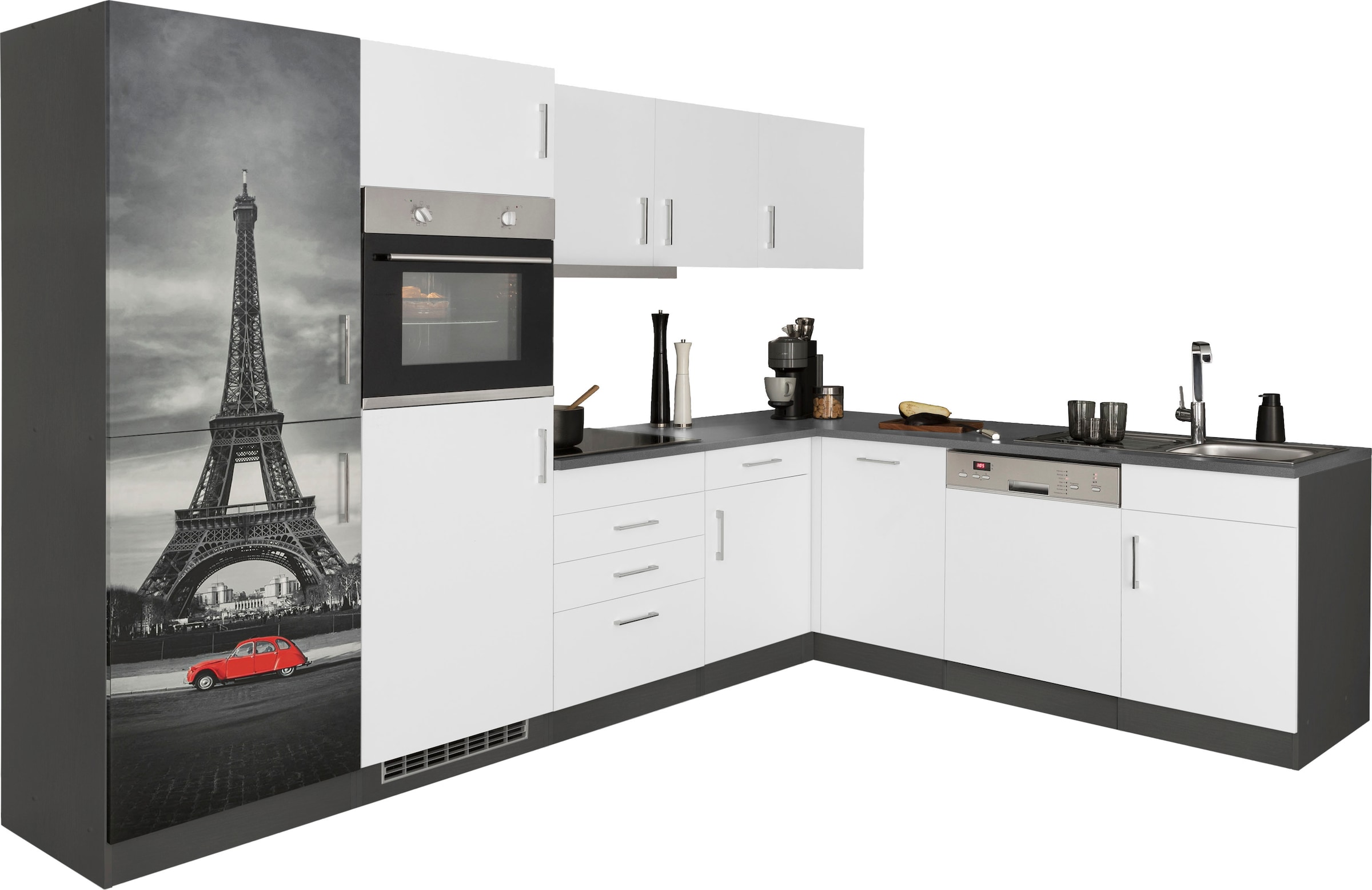 HELD MÖBEL Winkelküche »Paris«, Stellbreite 290/220 cm, wahlweise mit Induk günstig online kaufen