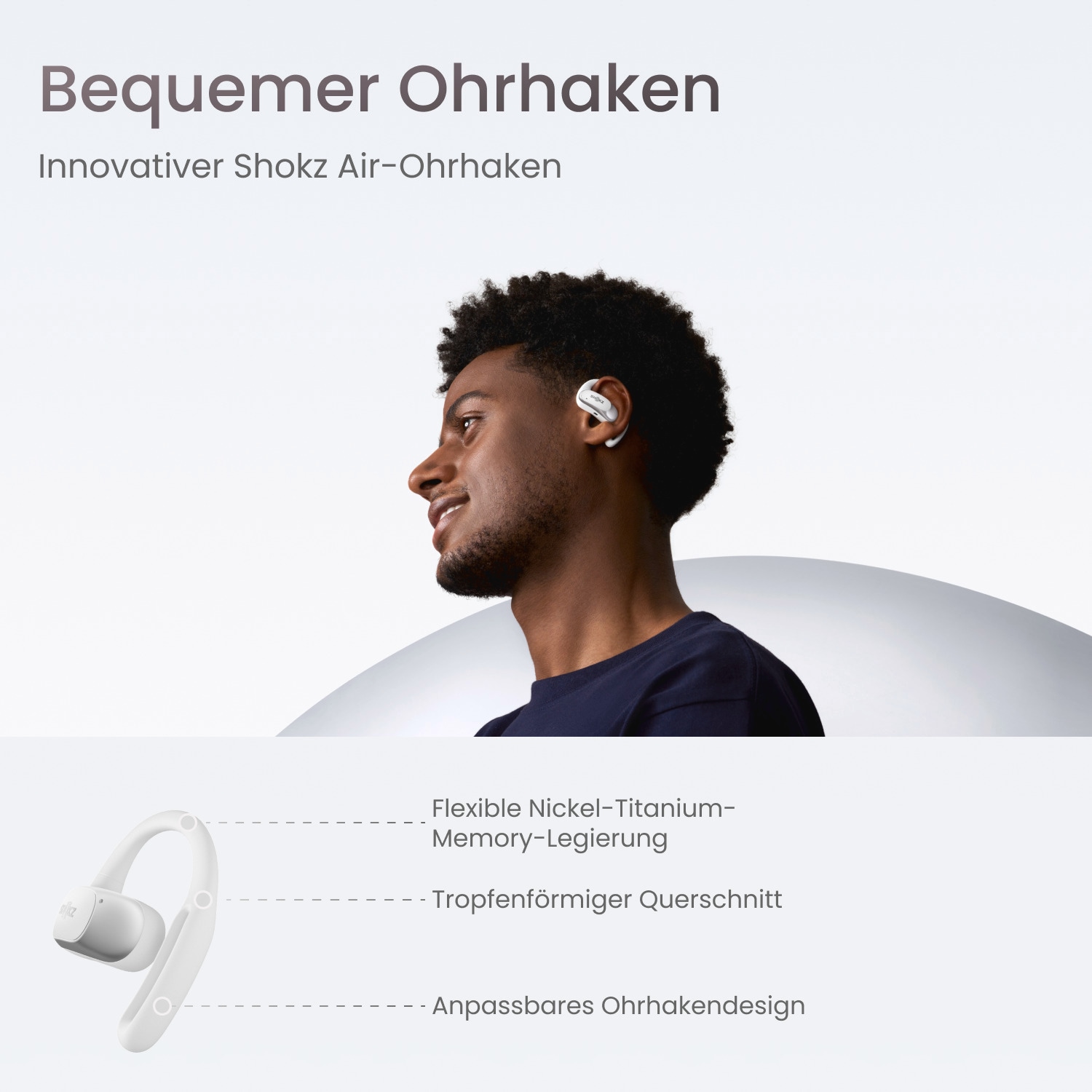 Shokz Open-Ear-Kopfhörer »OpenFit Air«, A2DP Bluetooth