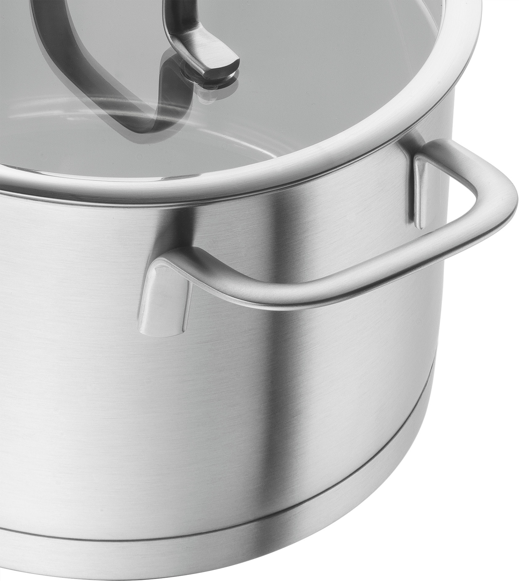 Zwilling Topf-Set »TrueFlow«, Edelstahl, (Set, 4 tlg.), 18/10 Edelstahl, integrierte Siebfunktion, Induktion, 4-tlg.