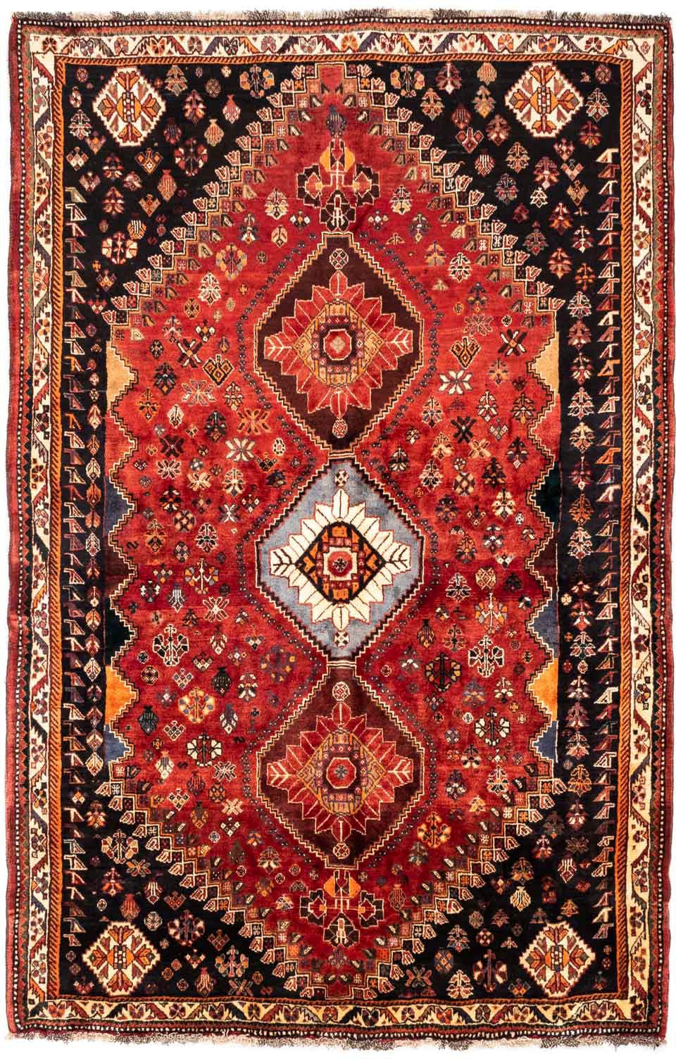 morgenland Wollteppich »Shiraz Medaillon 240 x 167 cm«, rechteckig, 1 mm Hö günstig online kaufen