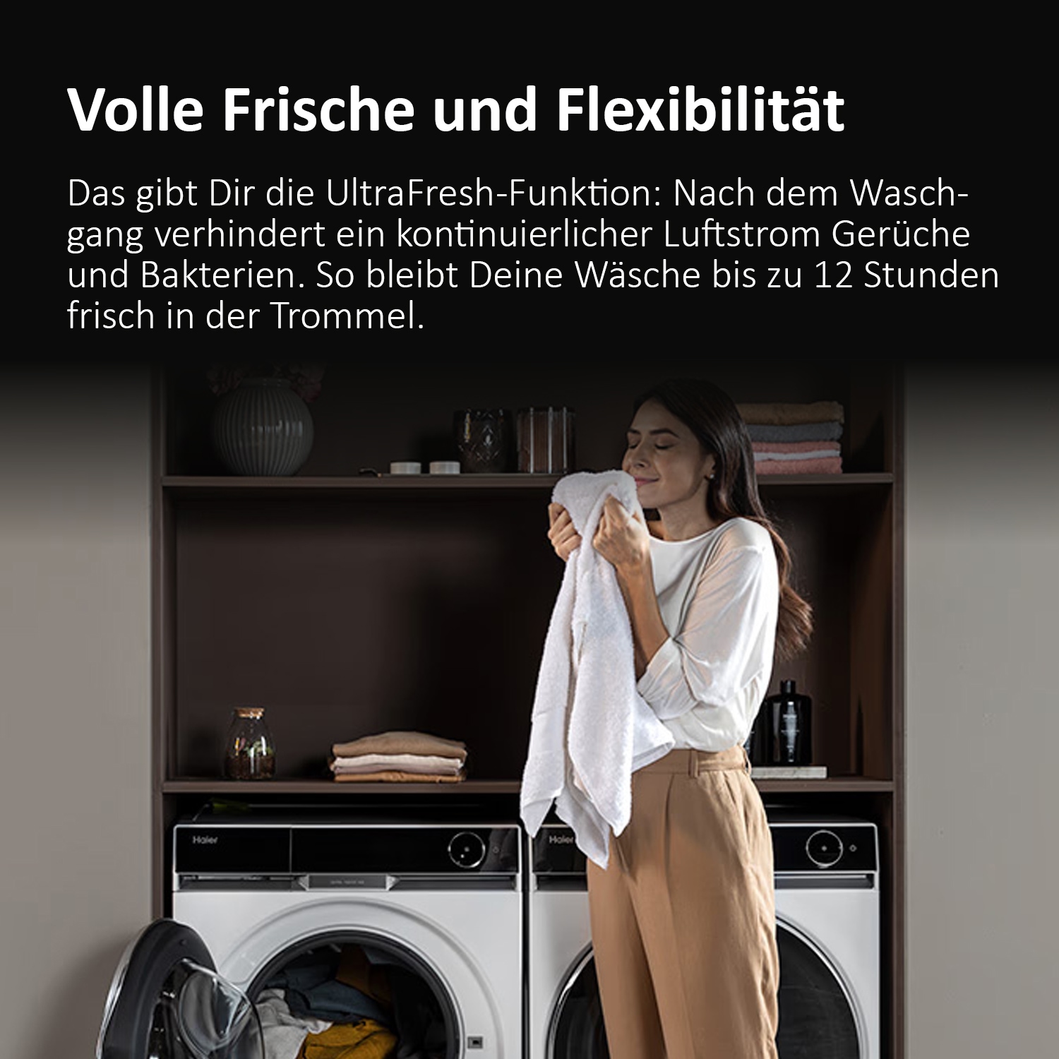 Haier Waschmaschine X SERIE 11 »HW110-BD14397U1« 11 kg 1400 U/min UltraFresh: Hält die Wäsche bis zu 12 Std. frisch