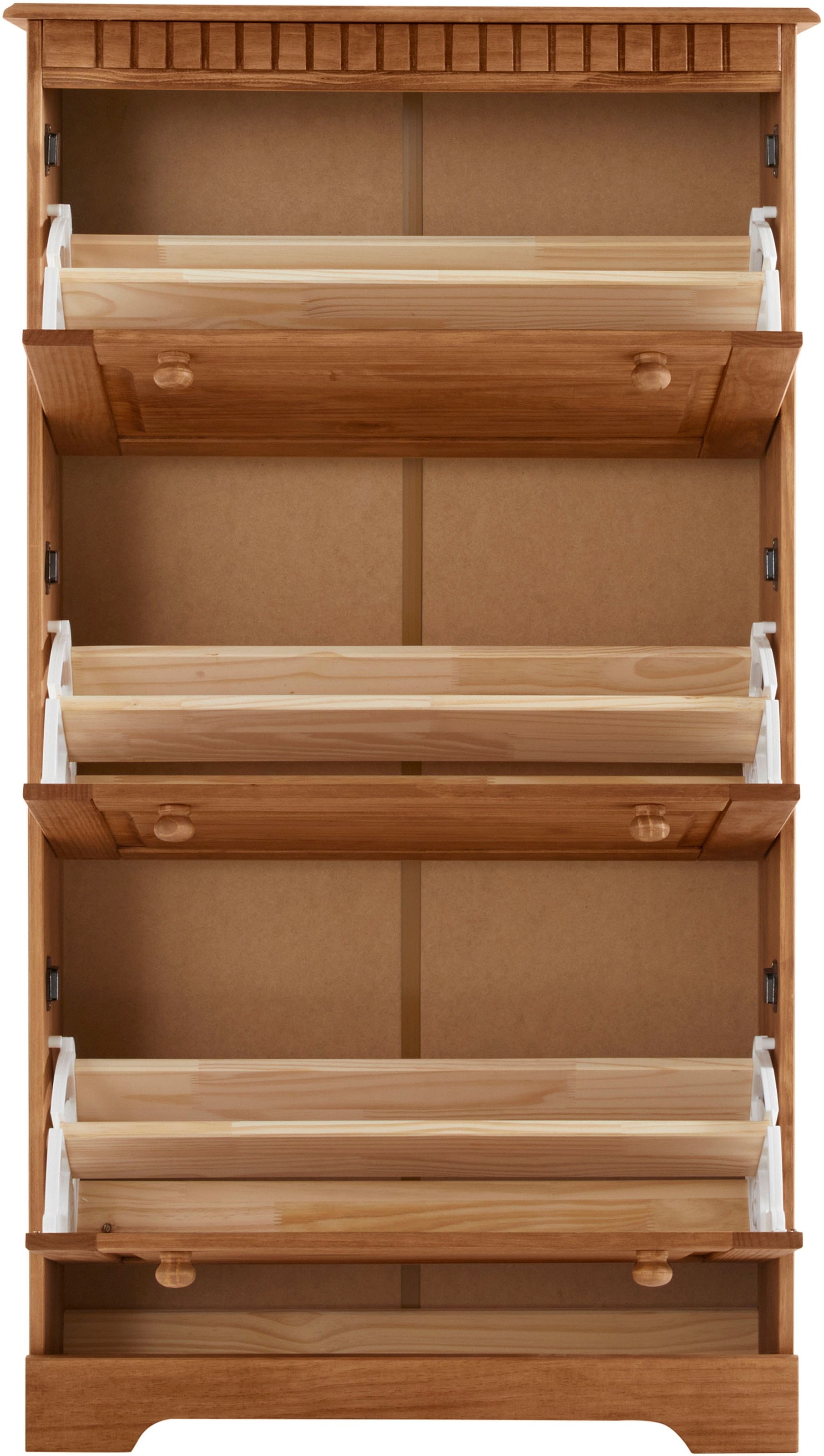Home affaire Schuhschrank »Lisa«, mit 3 Klappen, Höhe 134 cm, Breite 75 cm