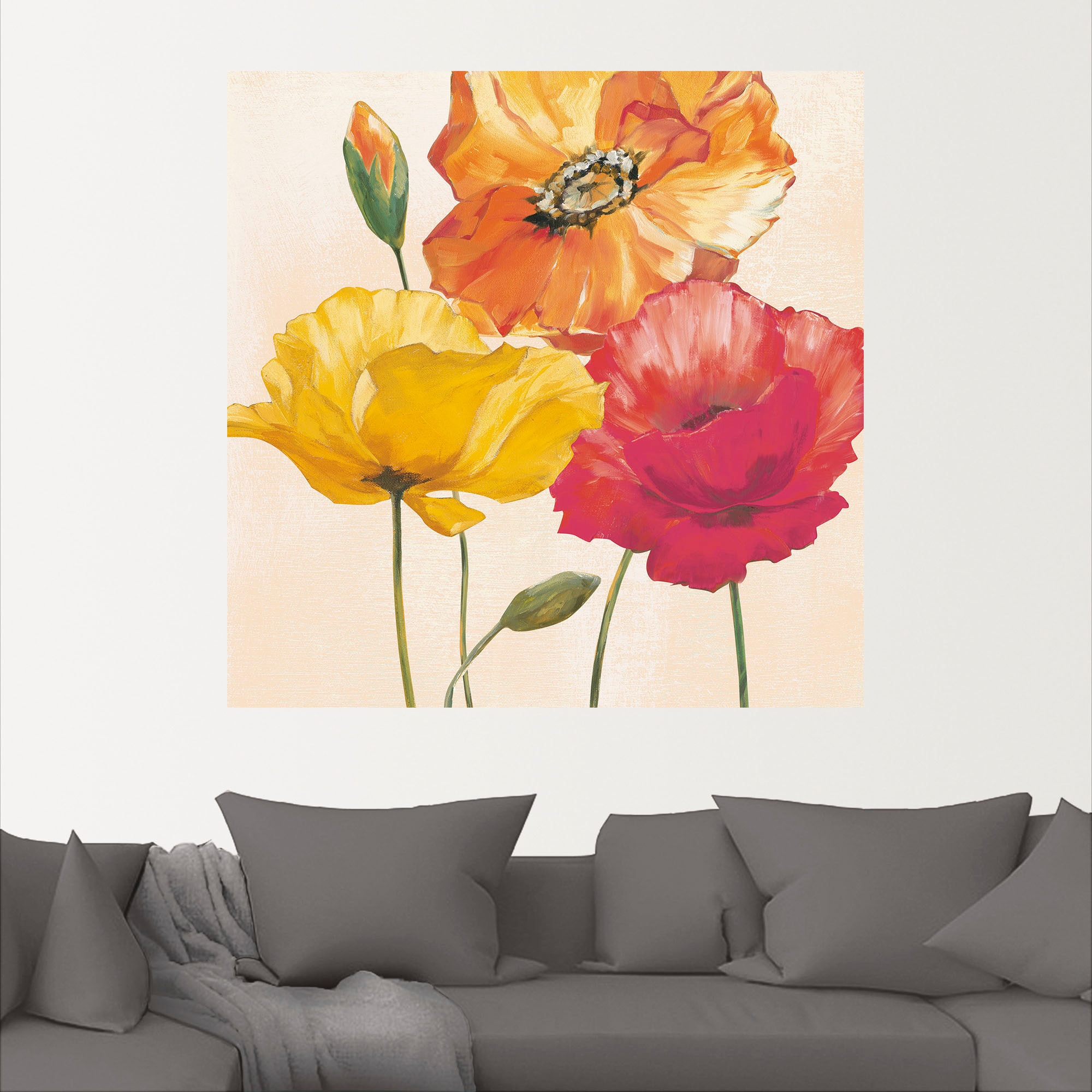 Artland Wandbild »Bunte Mohnblumen I«, Blumenbilder, (1 St.), als Alubild, günstig online kaufen