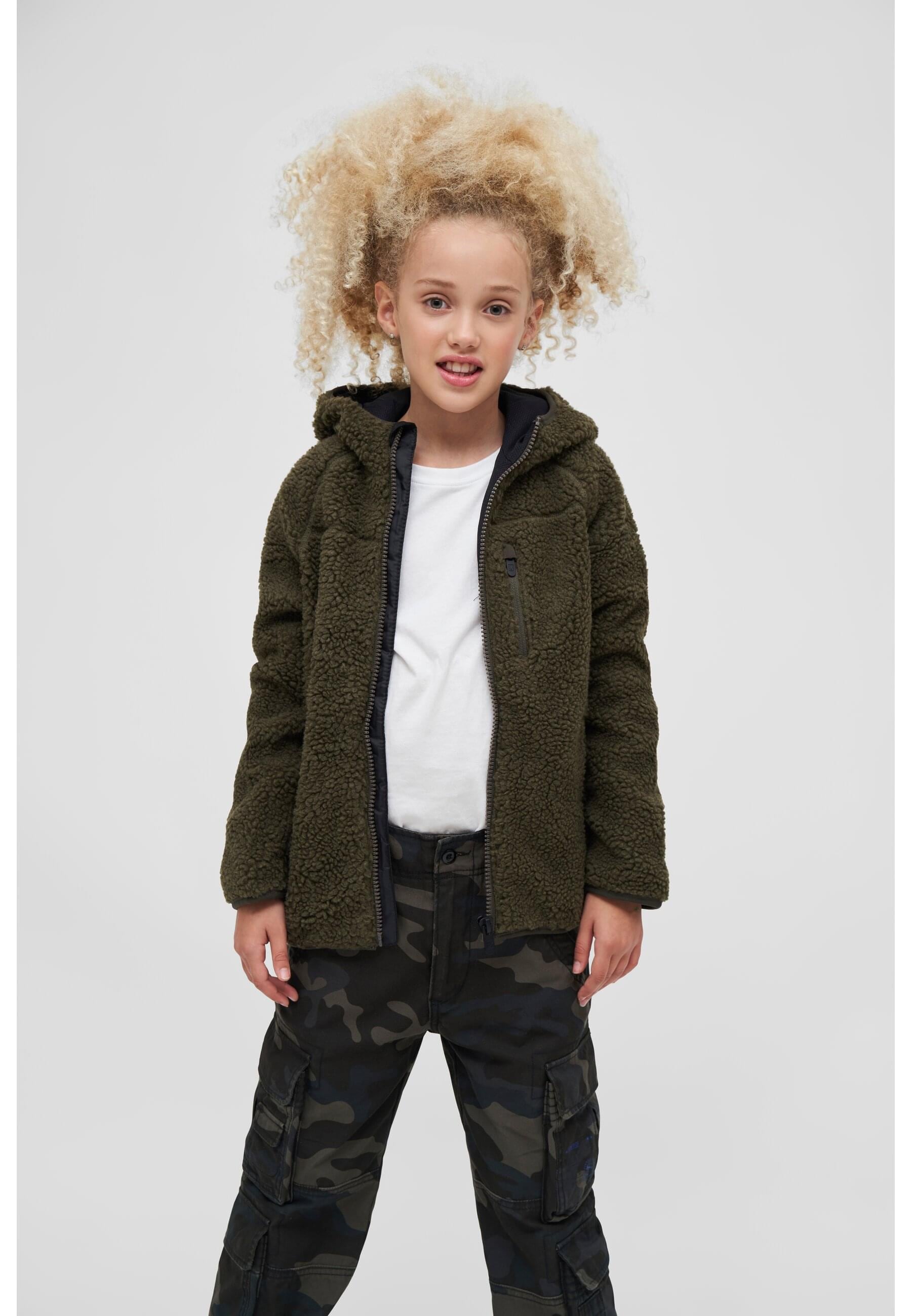 Brandit Allwetterjacke »Brandit Damen Kids Teddyfleecejacket Hood« 1 Stk. tlg. mit Kapuze