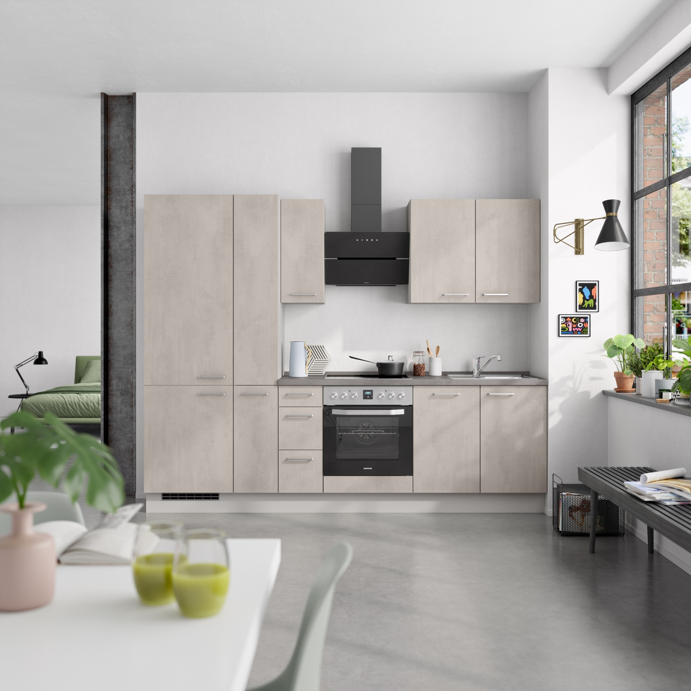 nobilia® Küchenzeile »"Riva II"«, vormontiert, Ausrichtung wählbar, Breite 270 cm, wahlw. mit E-Geräten