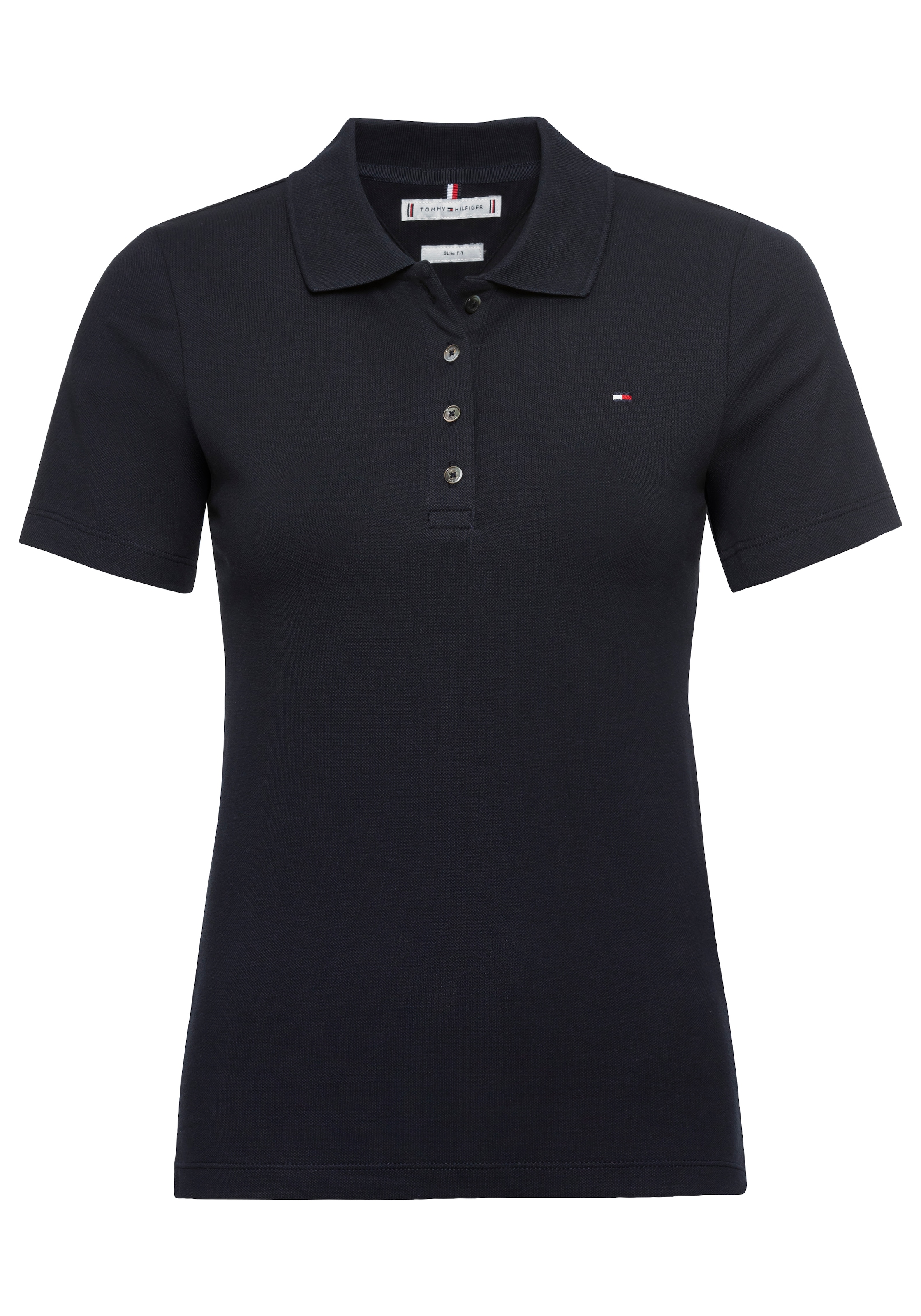 Tommy Hilfiger Poloshirt »1985 SLIM PIQUE POLO SS«, mit Tommy Hilfiger Logo-Flag