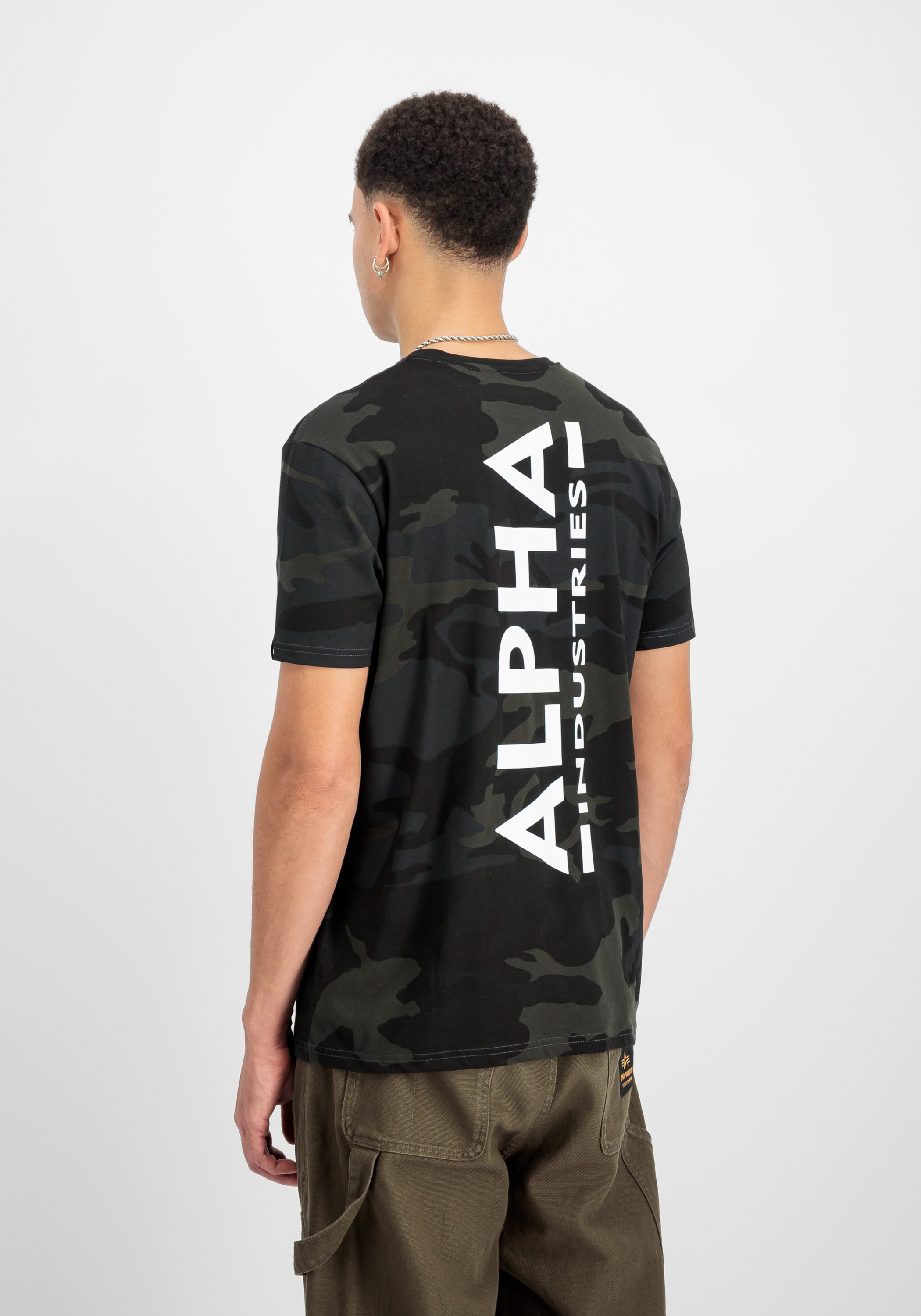 Alpha Industries T-Shirt »Alpha Industries Men - T-Shirts Backprint T-Shirt Camo«