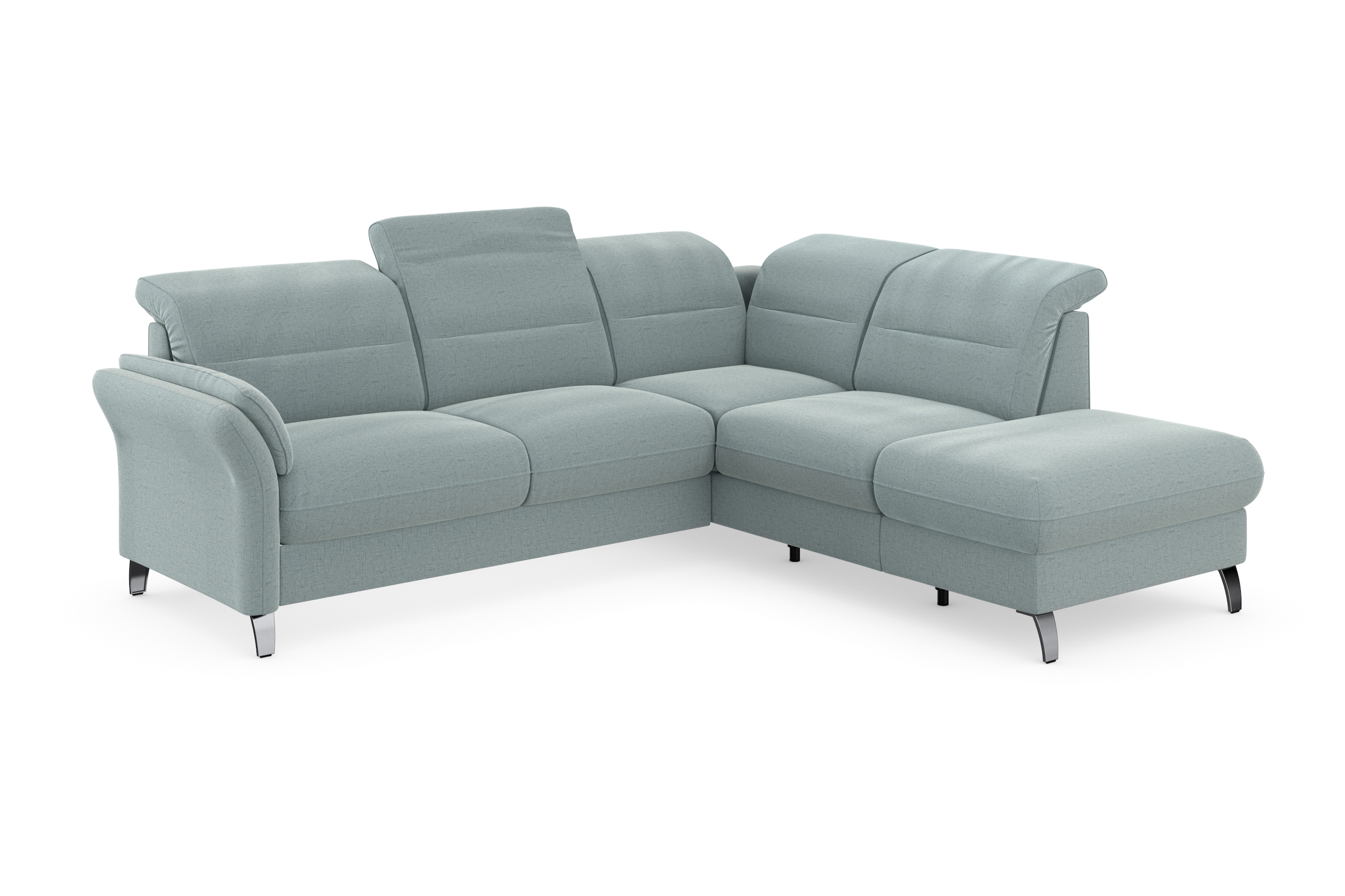 sit&more Ecksofa »Grenoble L-Form mit Federkern«, wahlweise mit Bettfunktion, Bettkasten, Arm- und Kopfteilverstellung