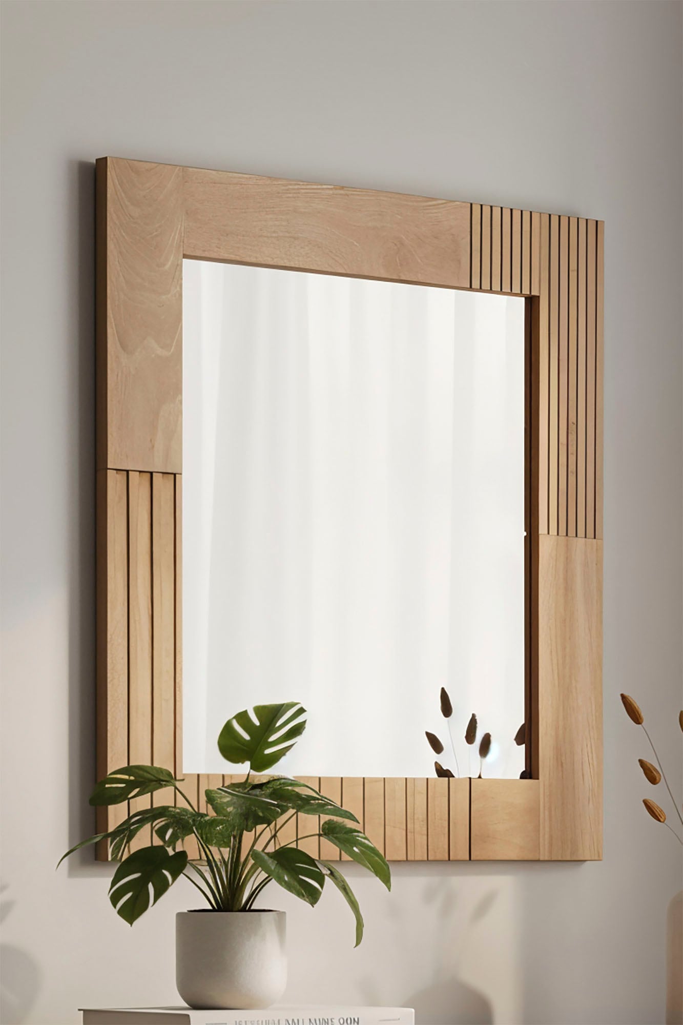 SIT Wandspiegel »Flurpiegel – Massiver Mangoholz‑Rahmen, wohnlicher Deko‑Spiegel« Massiver Mangoholz‑Wandspiegel – warmer Holzrahmen für jedes Zimmer