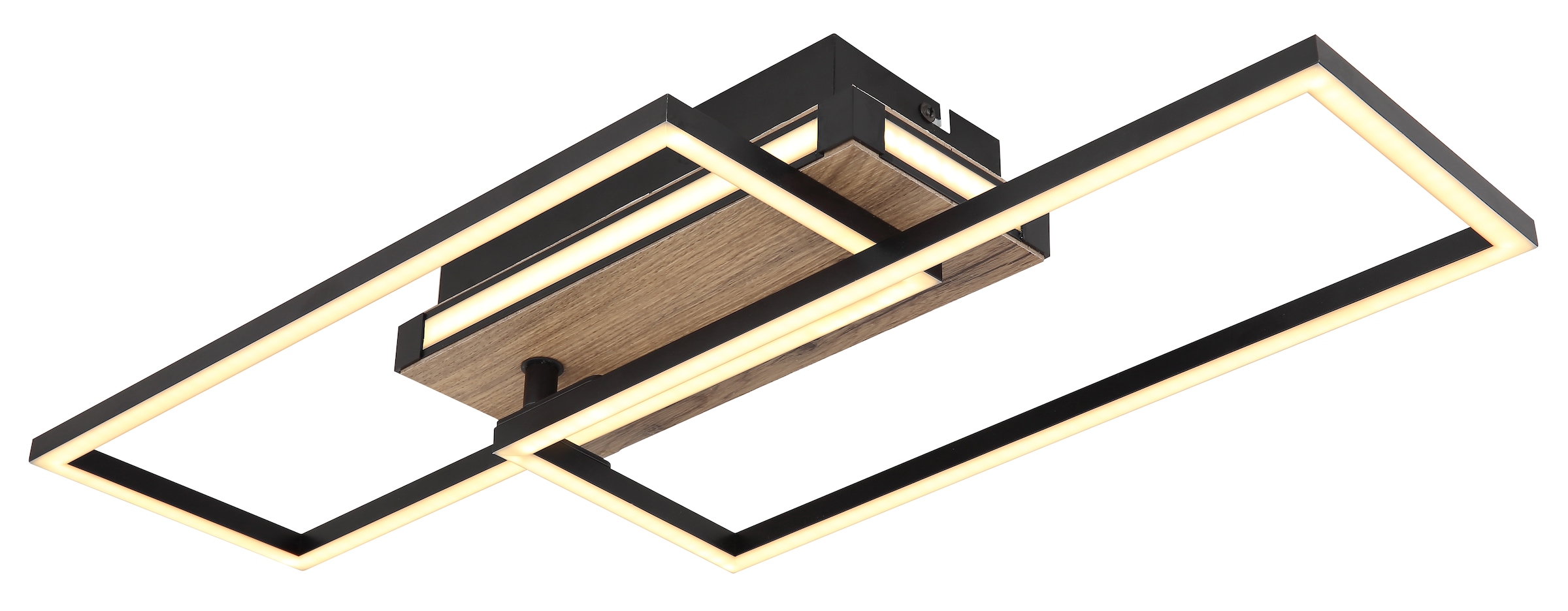 GLOBO LIGHTING LED Deckenleuchte »COLLI« LED-Modul Warmweiß Deckenlampe/Wohnzimmer/Schlafzimmer/modern/Holz