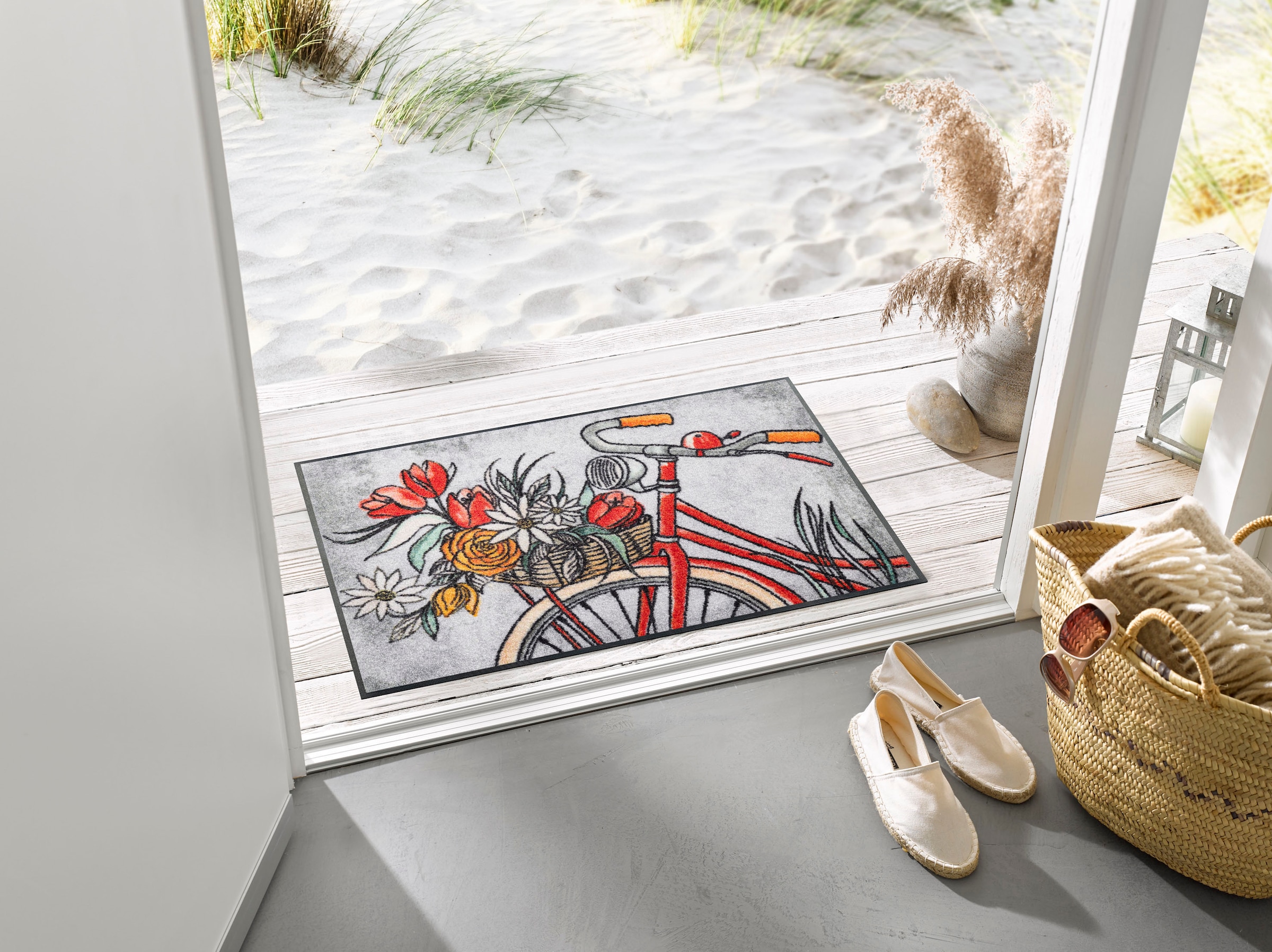 wash+dry by Kleen-Tex Fußmatte »Flower Cruiser« rechteckig 7 mm Höhe