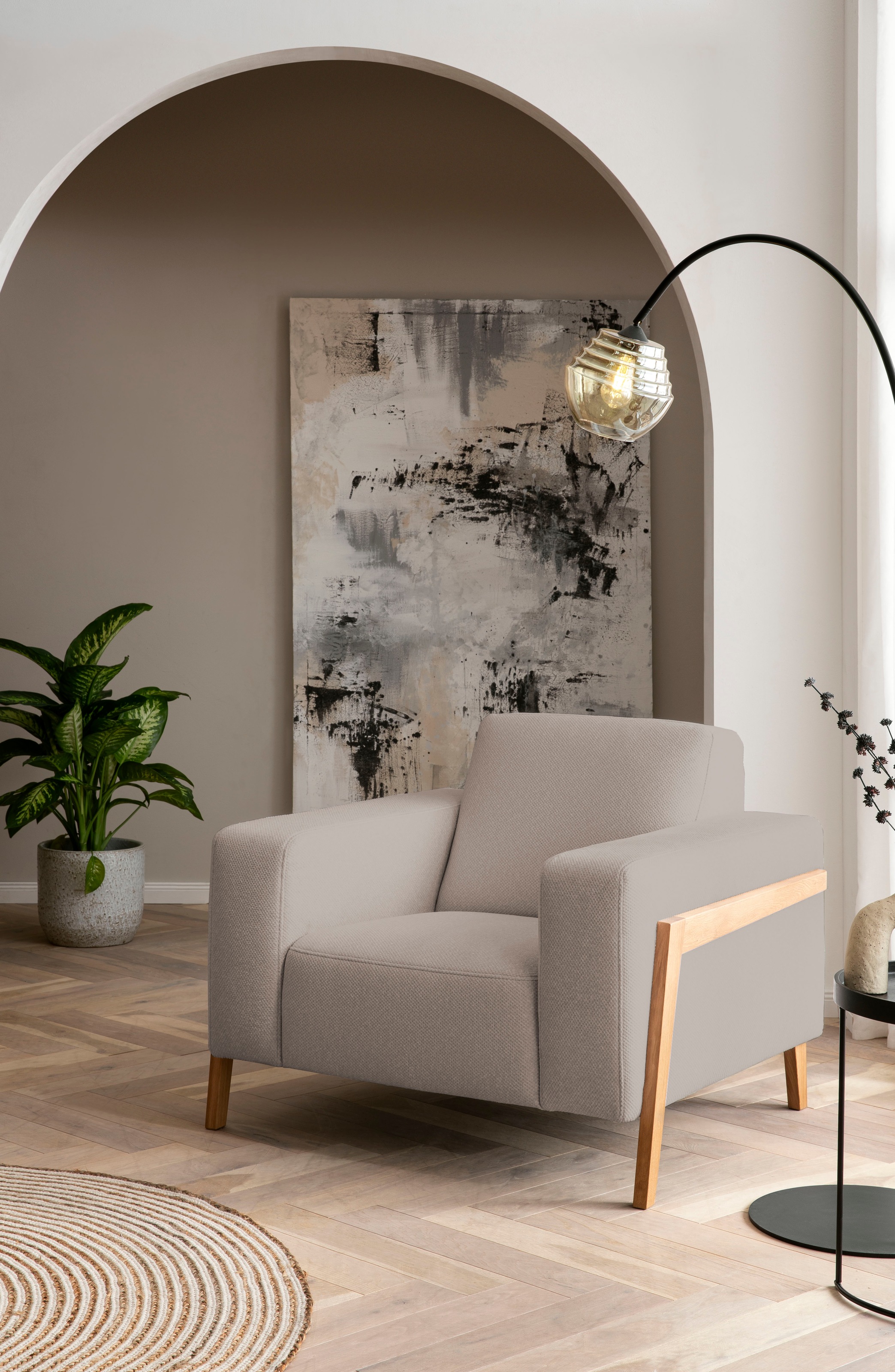 exxpo - sofa fashion Sessel »Starr, Loungesessel«, im Scandinavian Design, günstig online kaufen