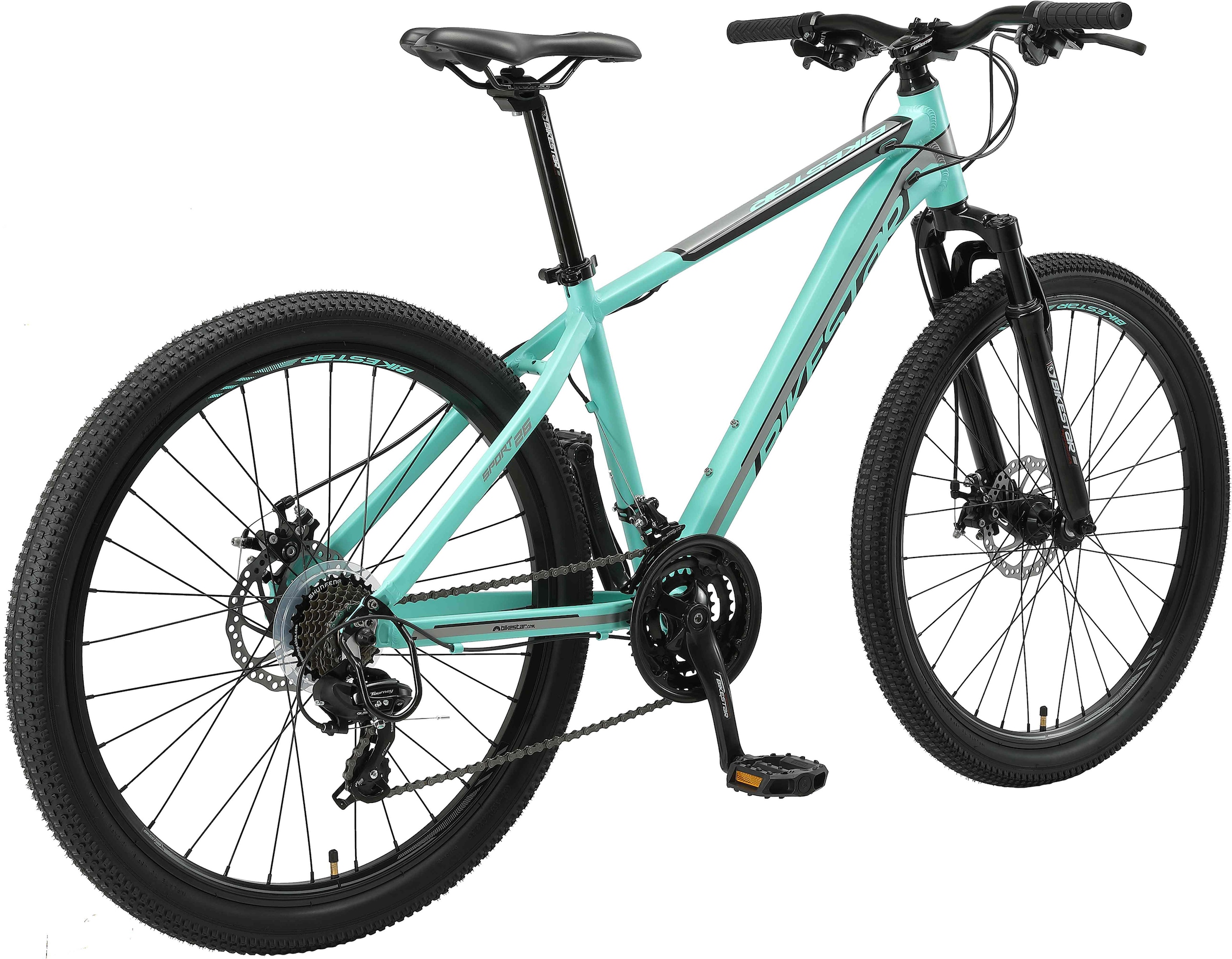 Bikestar Mountainbike 21 Gang Shimano RD-TY300 Schaltwerk Kettenschaltung für Damen und Herren, Kettenschaltung