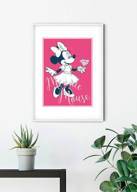 Komar Bild »Minnie Mouse Girlie«, Disney, (1 St.), Wandbild zur Dekoration im Kinderzimmer - ohne Rahmen