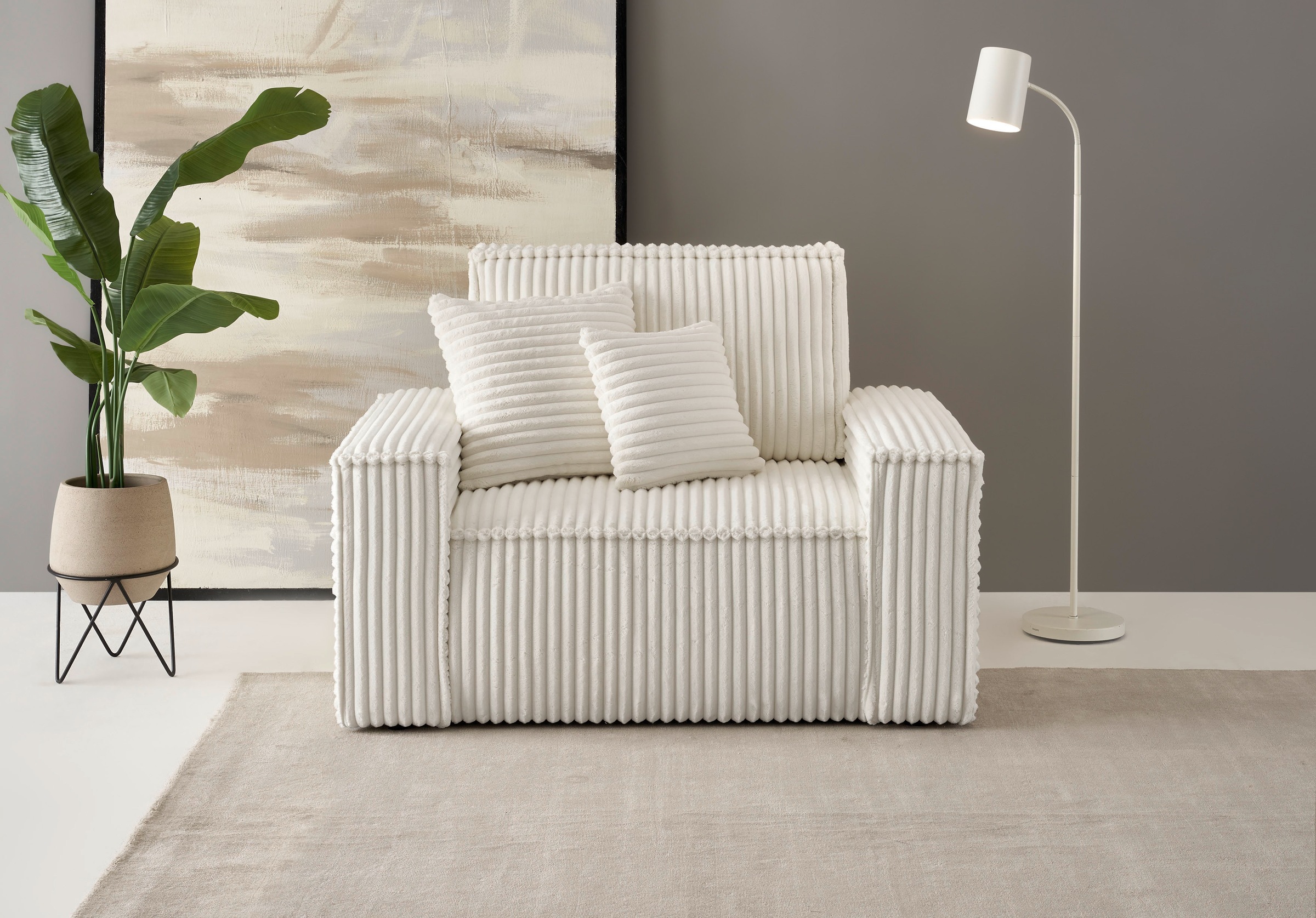 andas Loveseat »FINNLEY, XXL-Sessel, Lesesessel, trendige Stoffe, inkl. Zie günstig online kaufen