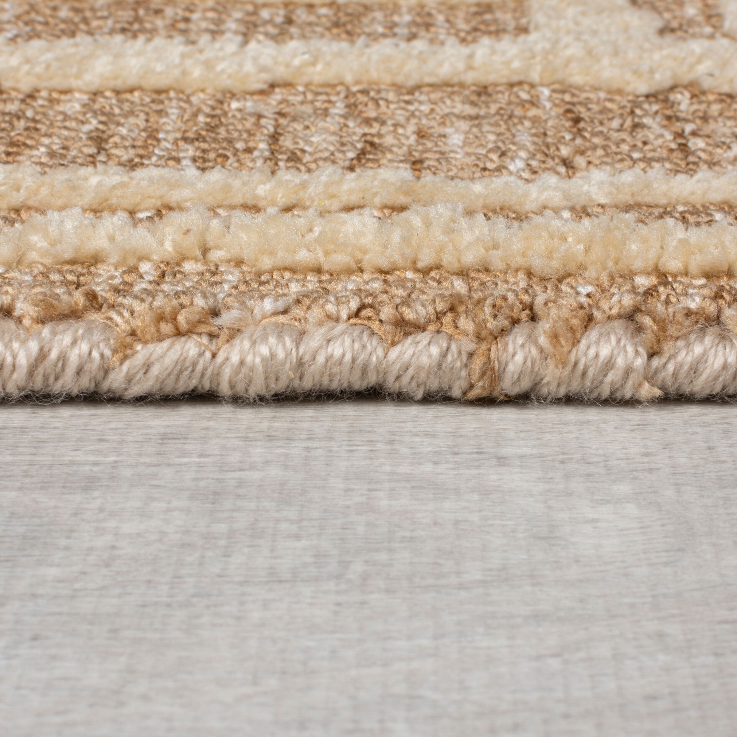 FLAIR RUGS Teppich »Elliot«, rechteckig, 12 mm Höhe, Hoch-niedriger Flor in Wolle-Optik