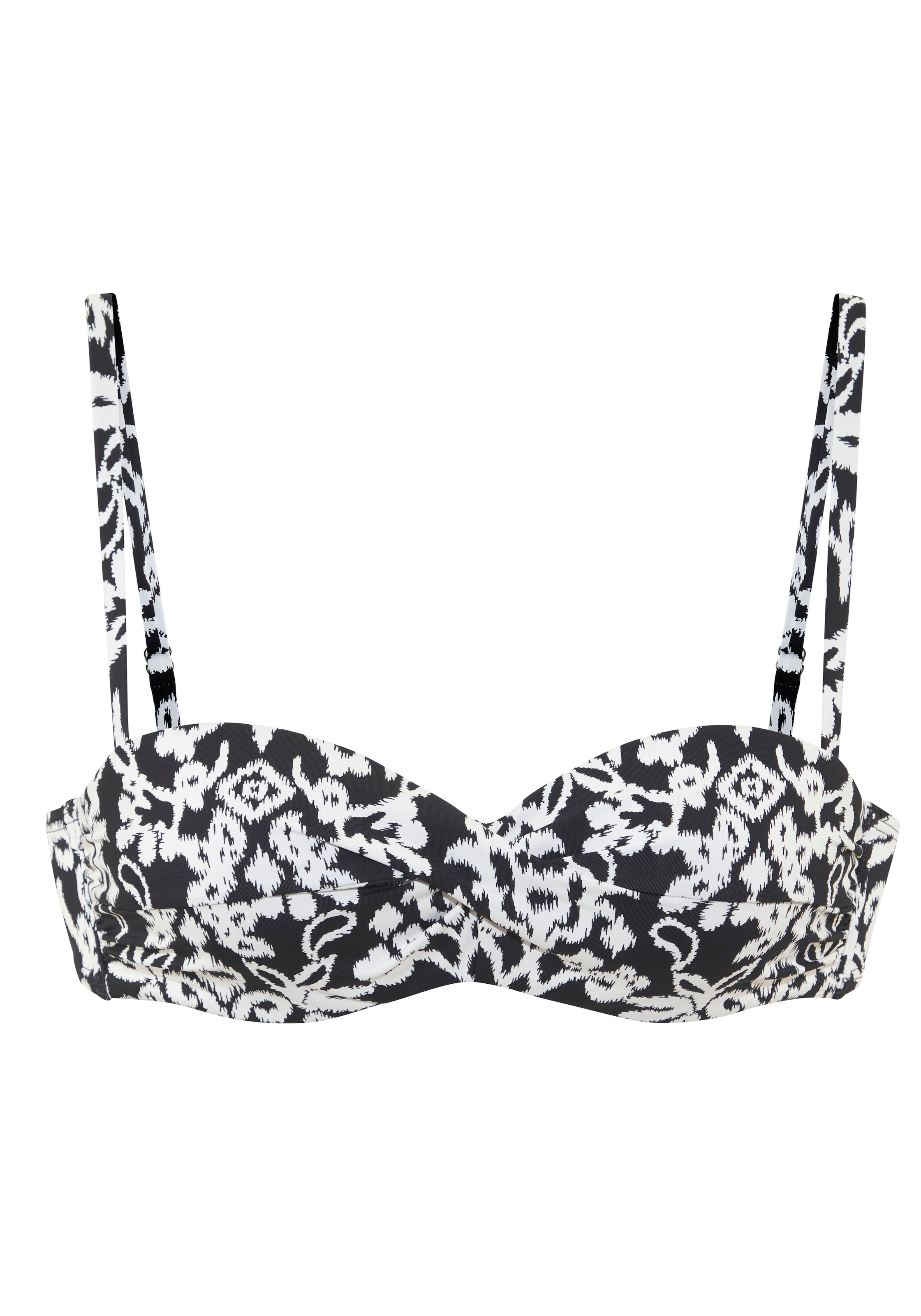 LASCANA Bügel-Bandeau-Bikini-Top »Piper«, mit auffälligem Alloverprint