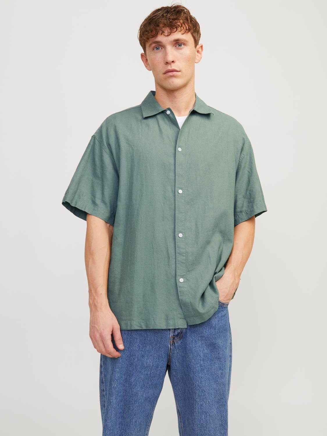 Jack & Jones Kurzarmhemd »JORFARO LINEN OVERSIZED SHIRT SS SN«