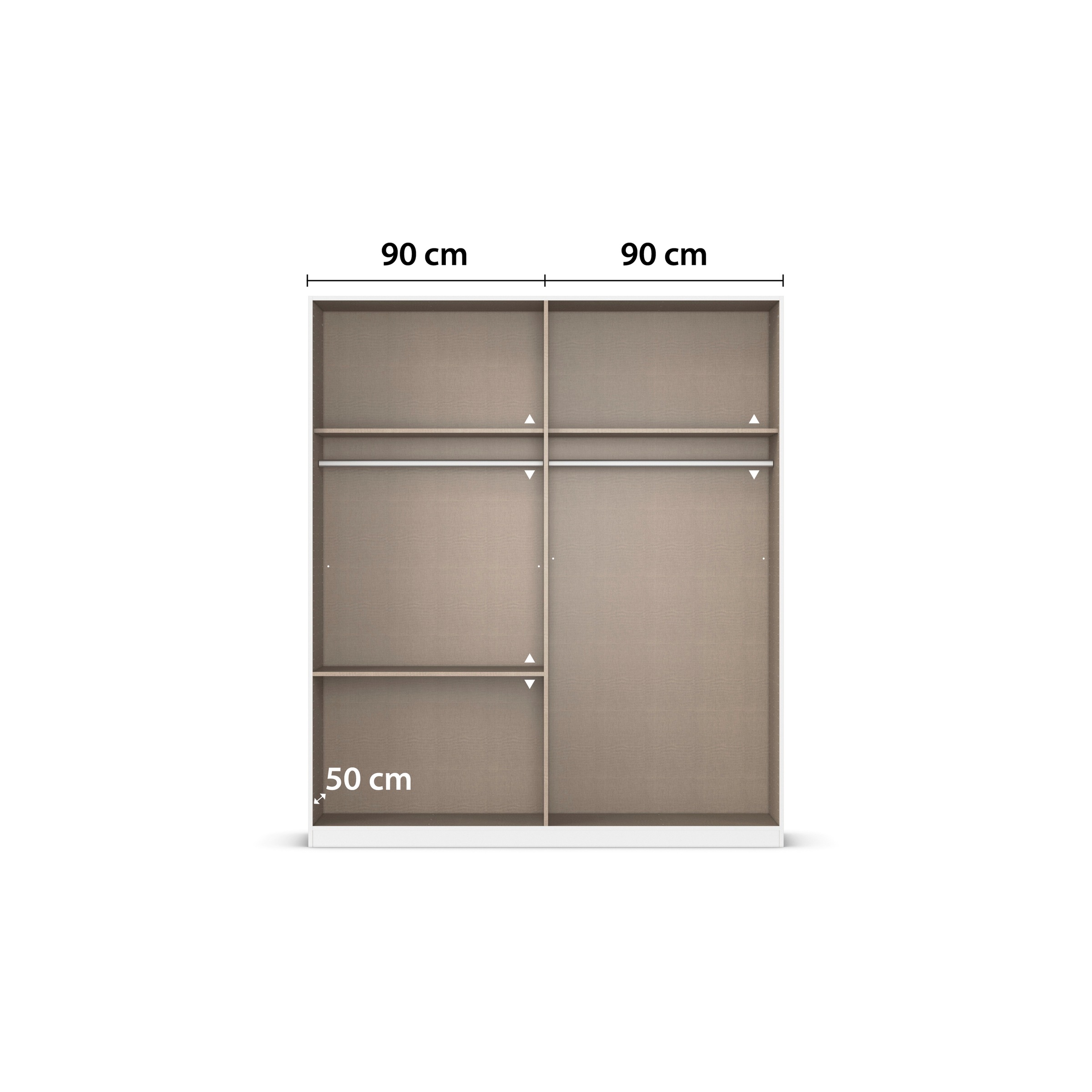rauch Kleiderschrank »Drehtürenschrank Schrank Garderobe Schlafzimmerschrank KODA«, (oberer Schubkasten mit praktischer Inneneinteilung), mit asymmetrisch angeordneten Schubladen MADE IN GERMANY