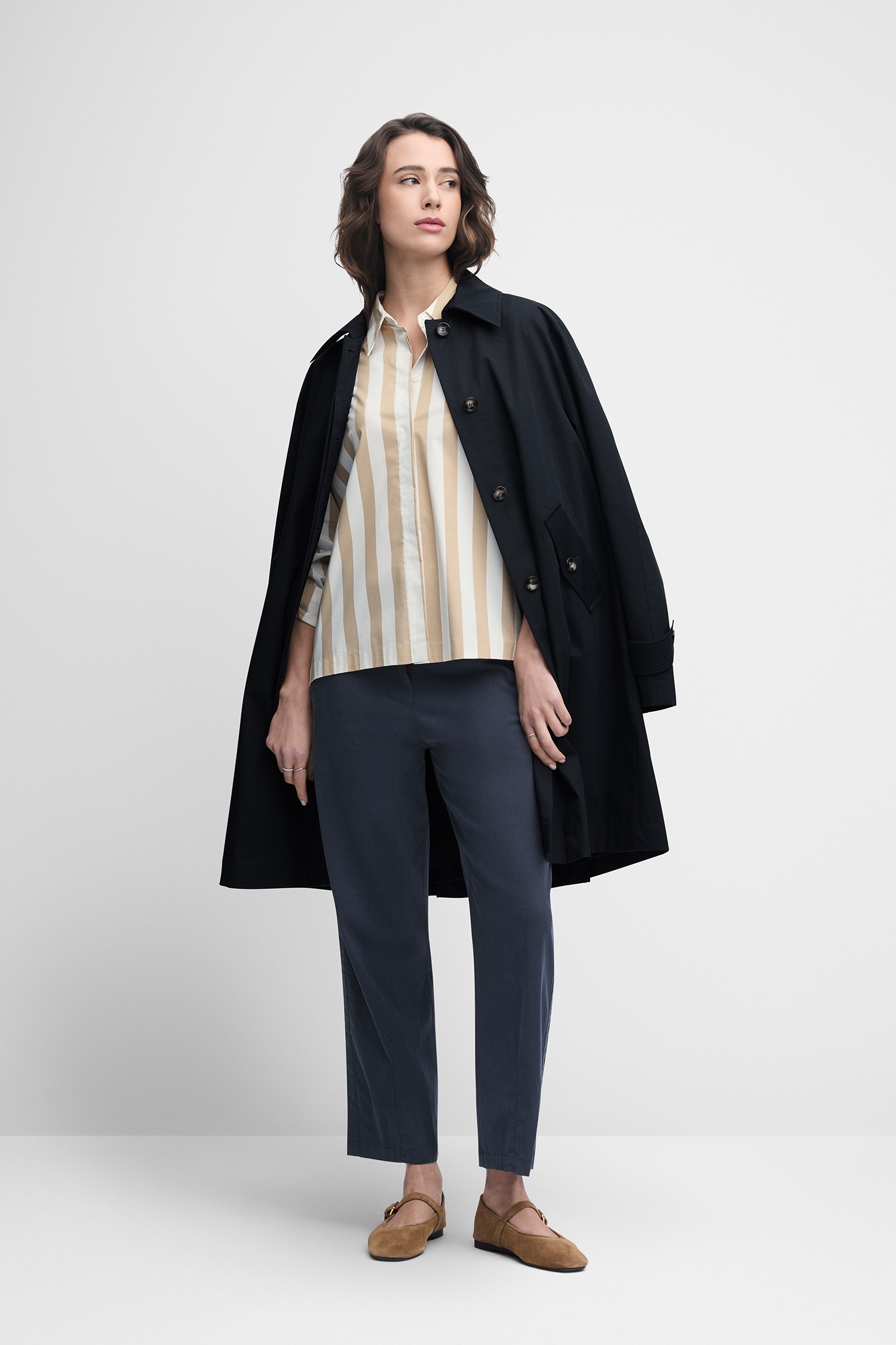 Cinque Langarmbluse »CIPIXIE« Hemdblusenkragen, verdeckte Knopfleiste, gerader Schnitt