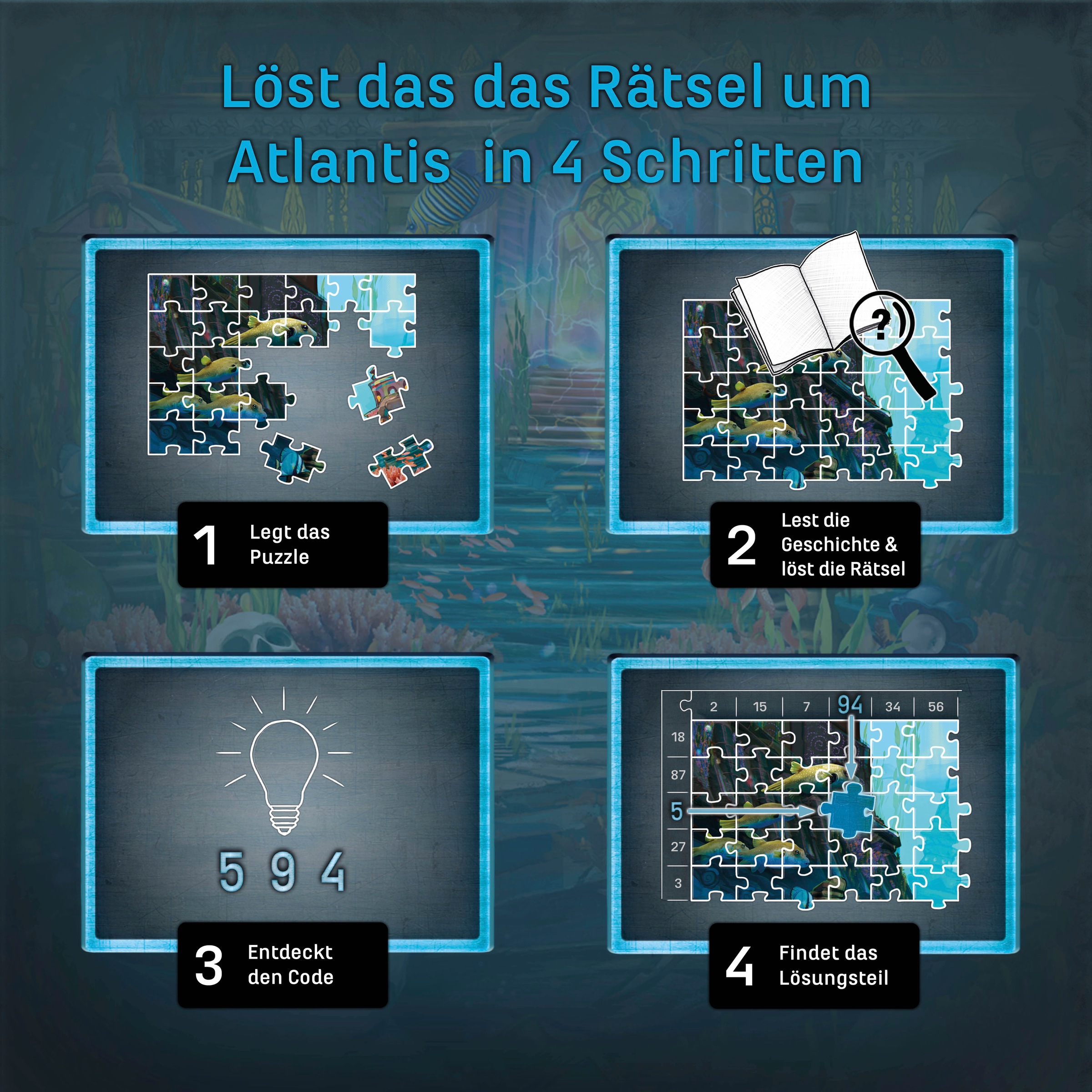 Kosmos Puzzle »EXIT, Das Puzzle, Der Schlüssel von Atlantis«, Made in Germany