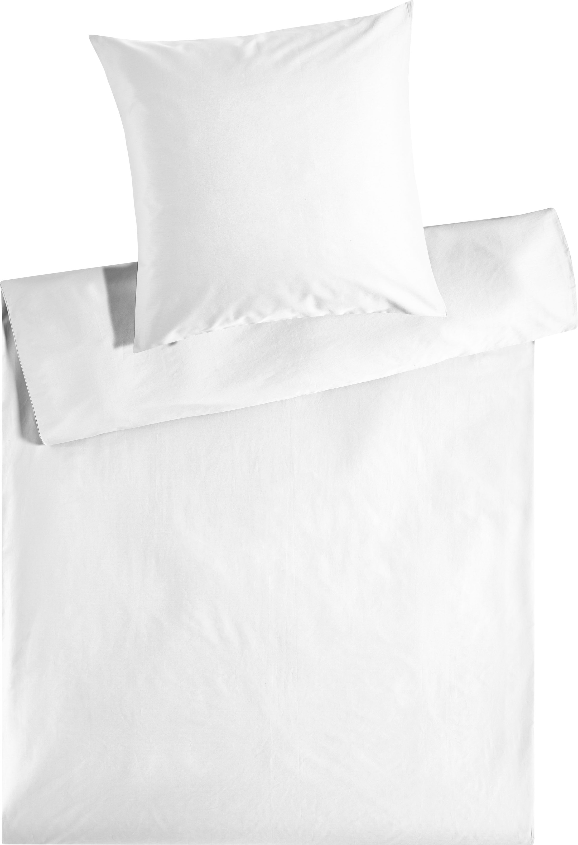 Kneer Bettwäsche »Edel-Satin Uni in 135x200, 155x220 oder 200x200 cm«, (3 tlg.), Bettwäsche aus Baumwolle in Satin-Qualität, unifarbene Bettwäsche