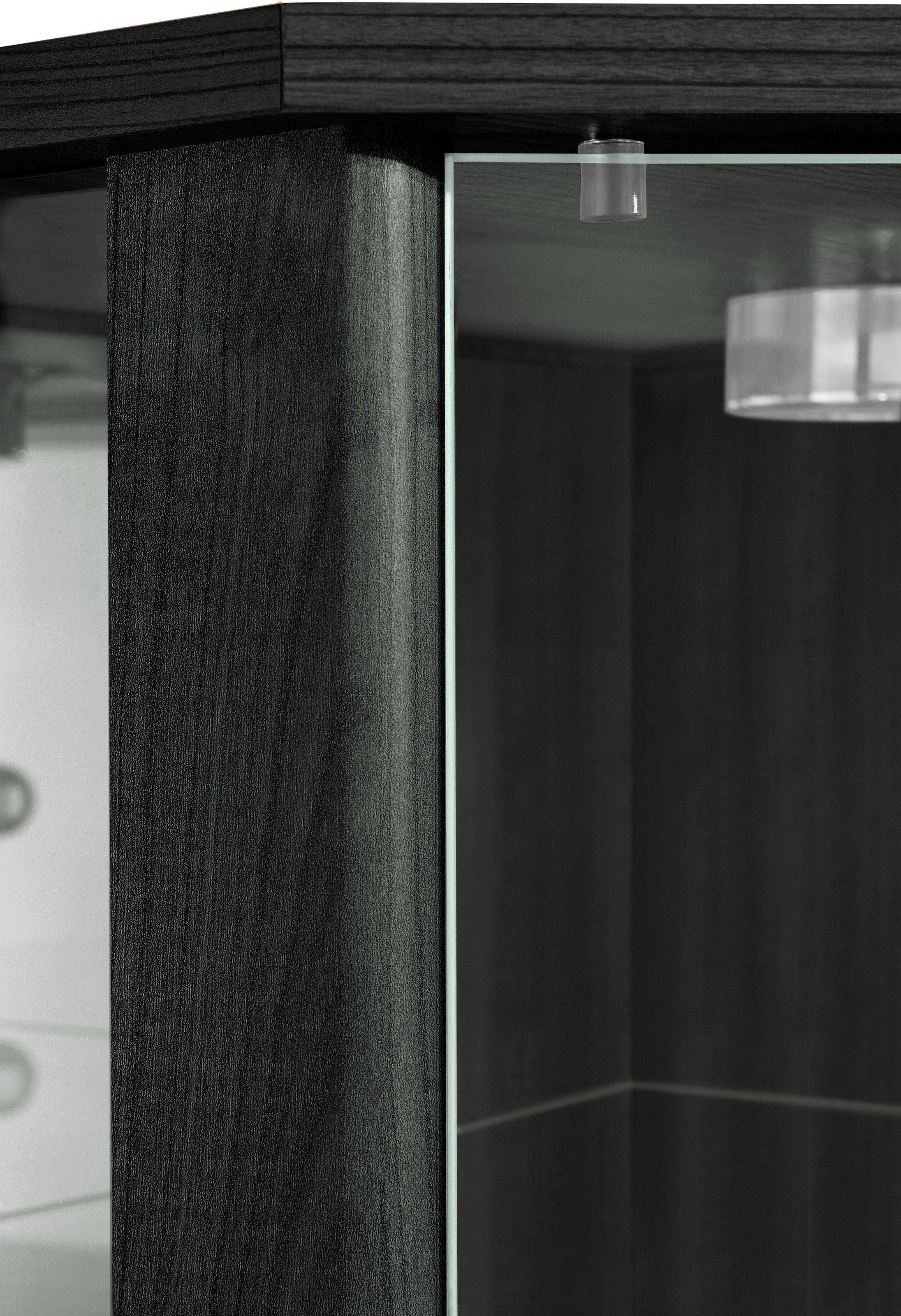 fif möbel Eckvitrine »TRIO Höhe ca. 172 cm, ink. Beleuchtung«, Eckvitrine/Glasvitrine 1x Glastür, perfekt für Sammler, Sammlervitrine